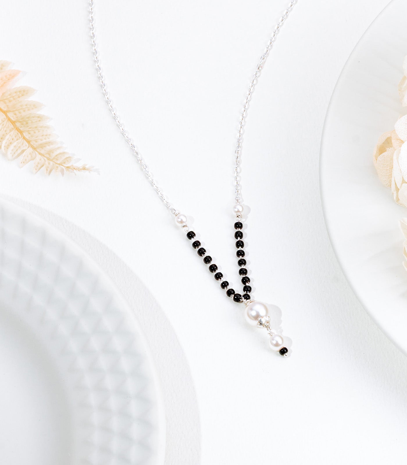 Silver Four Pearl Mangalsutra