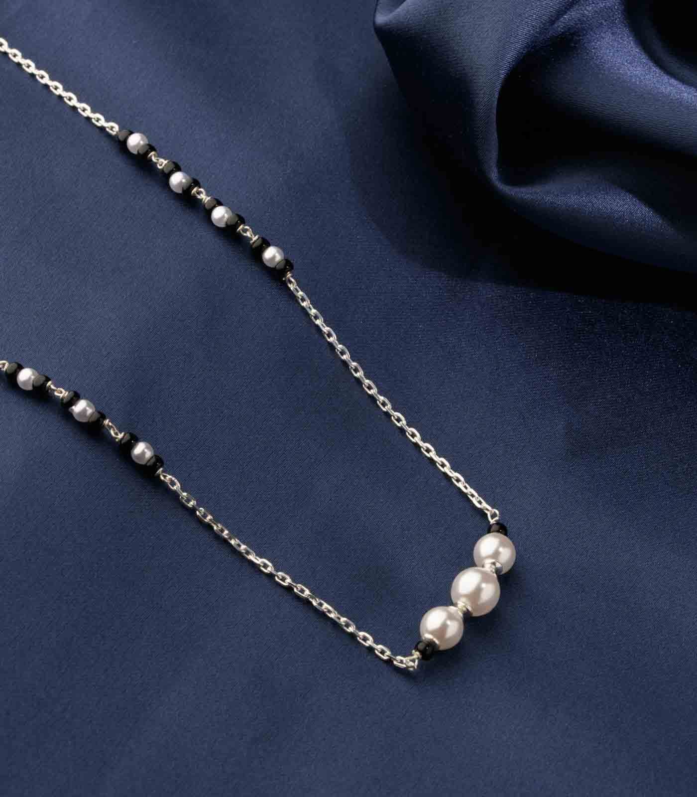 Silver Pearl Mangalsutra