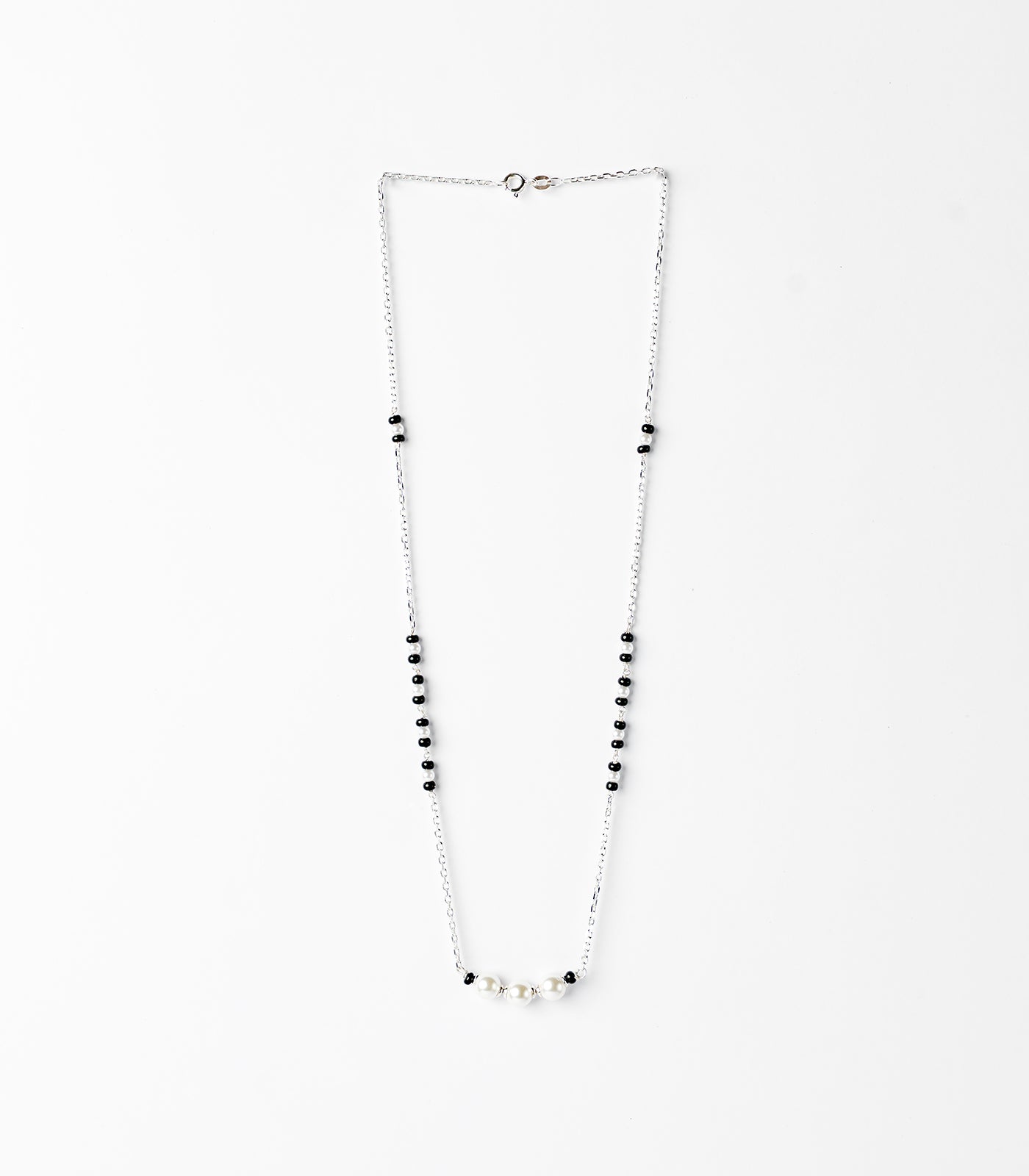 Silver Triple Pearl Mangalsutra