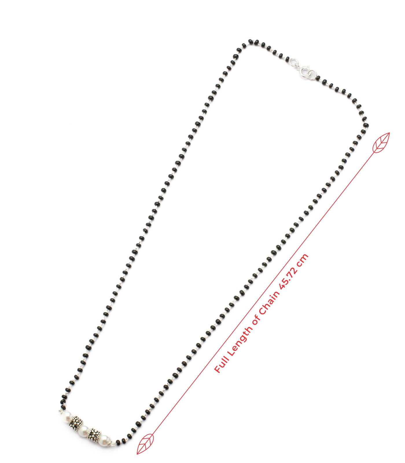 Floral Art Pearl Mangalsutra (Silver)