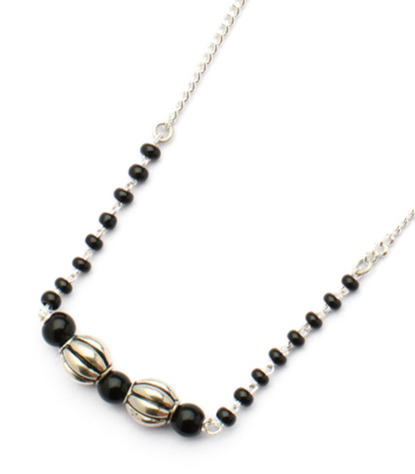 Dual Orb Mangalsutra (Silver)