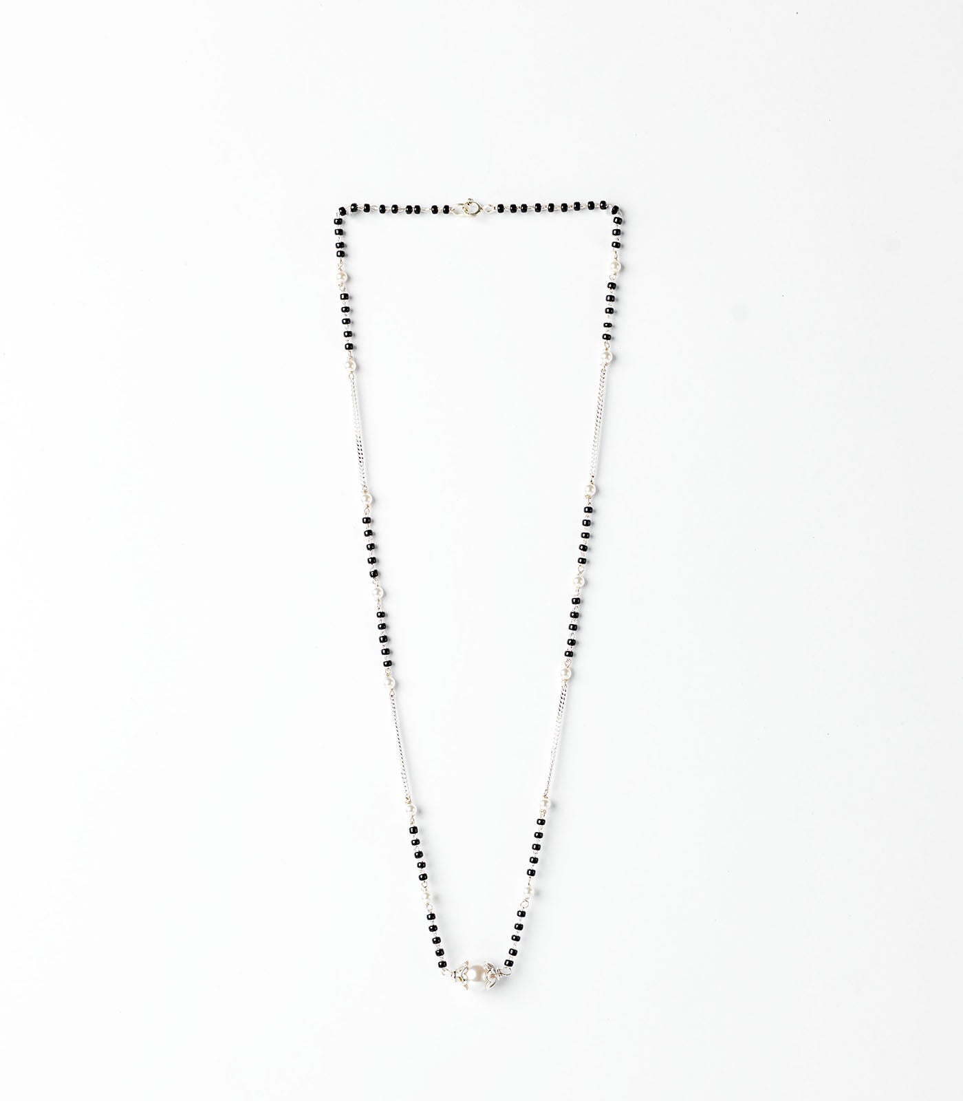 Elegant Silver Pearl Mangalsutra