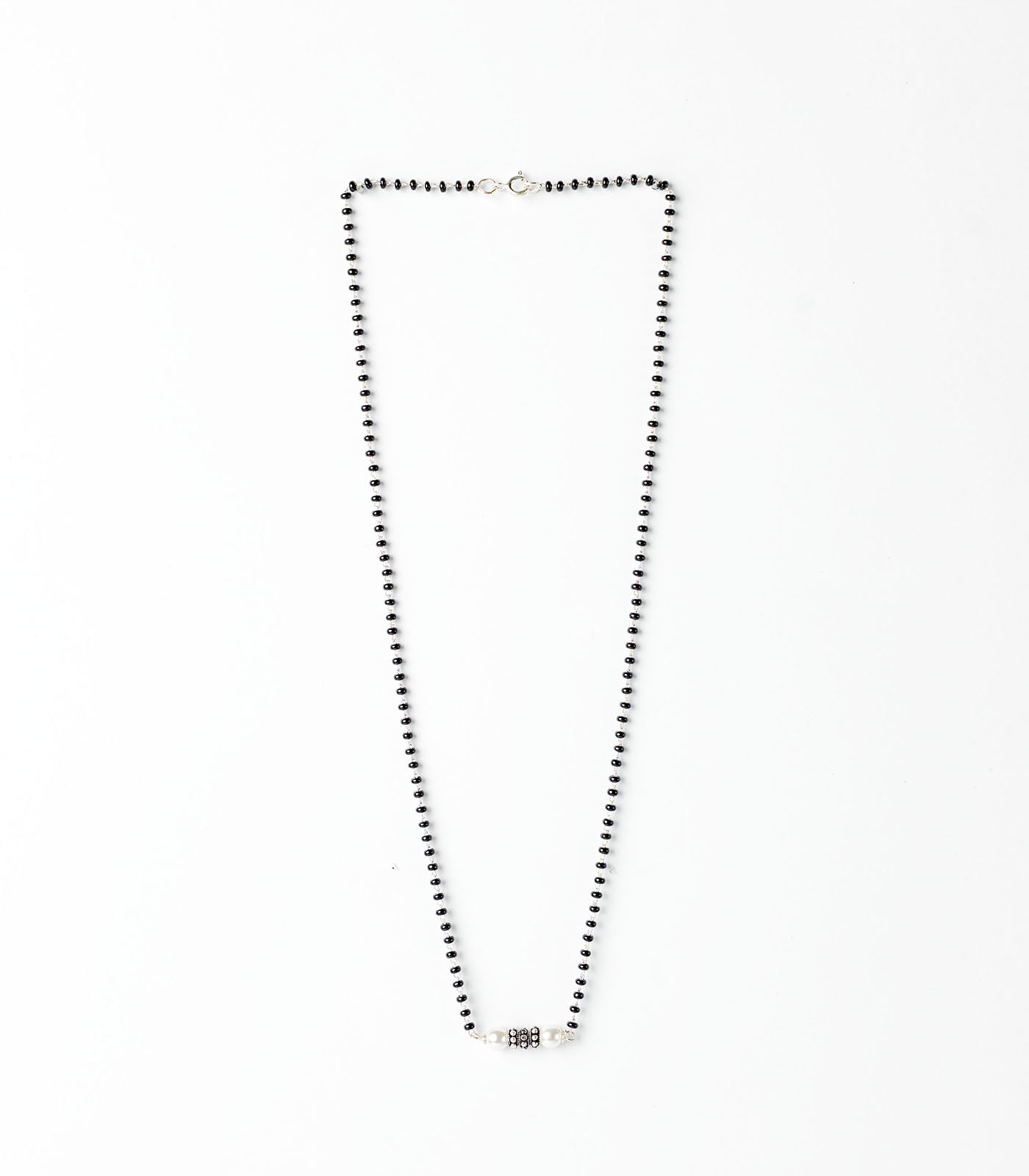 Dual Pearl Silver Mangalsutra