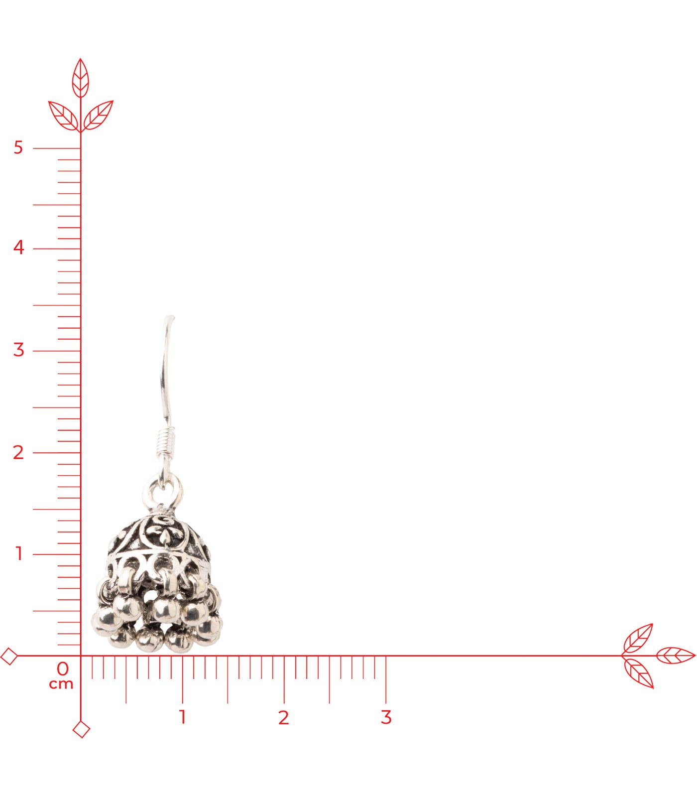 Silver Oxidized Jhumki