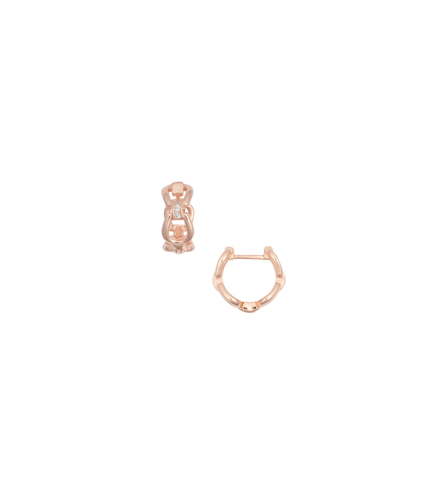 Chain Style Gold Color Earrings (Silver)