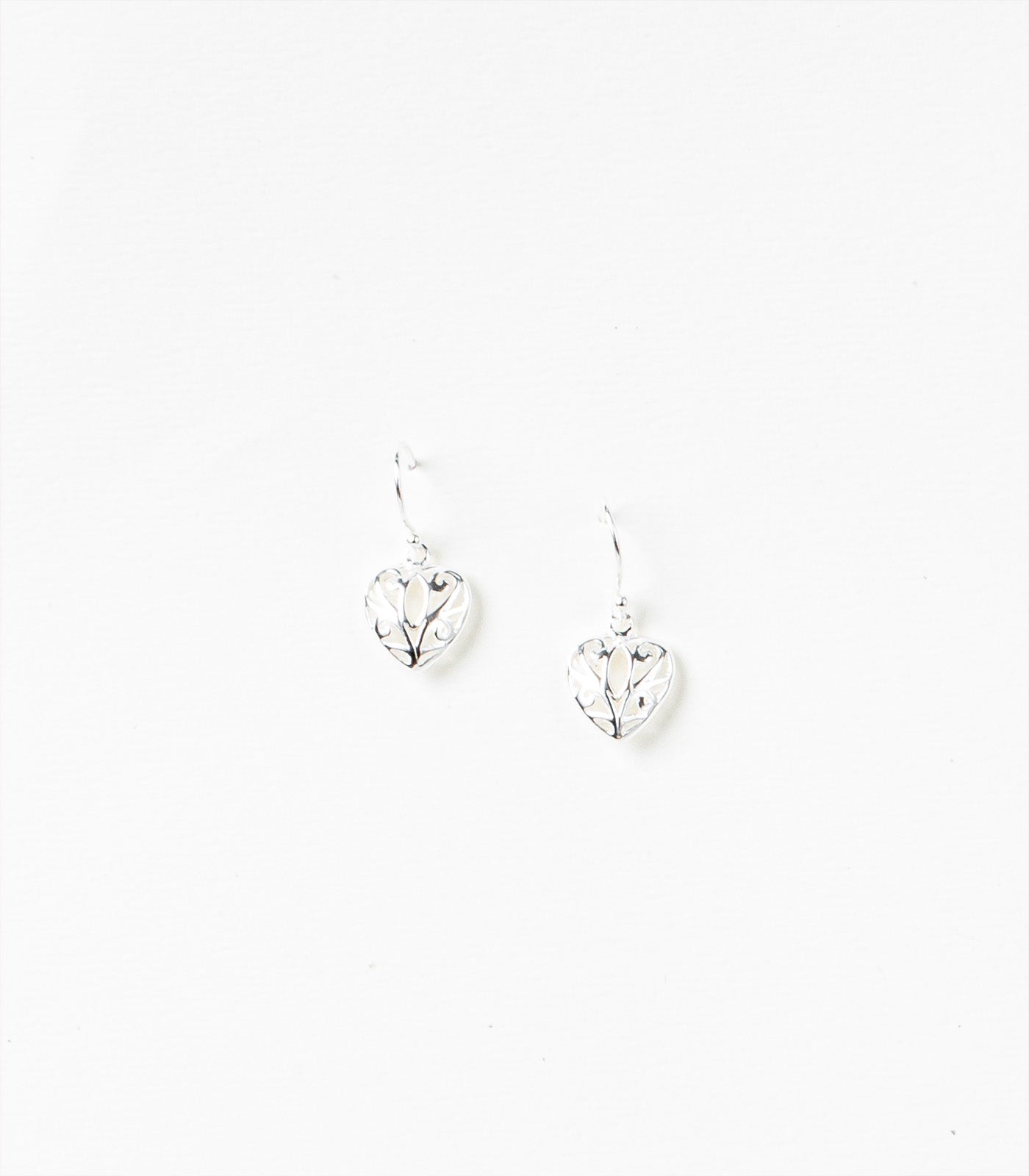 Royal Heart Earrings (Silver)