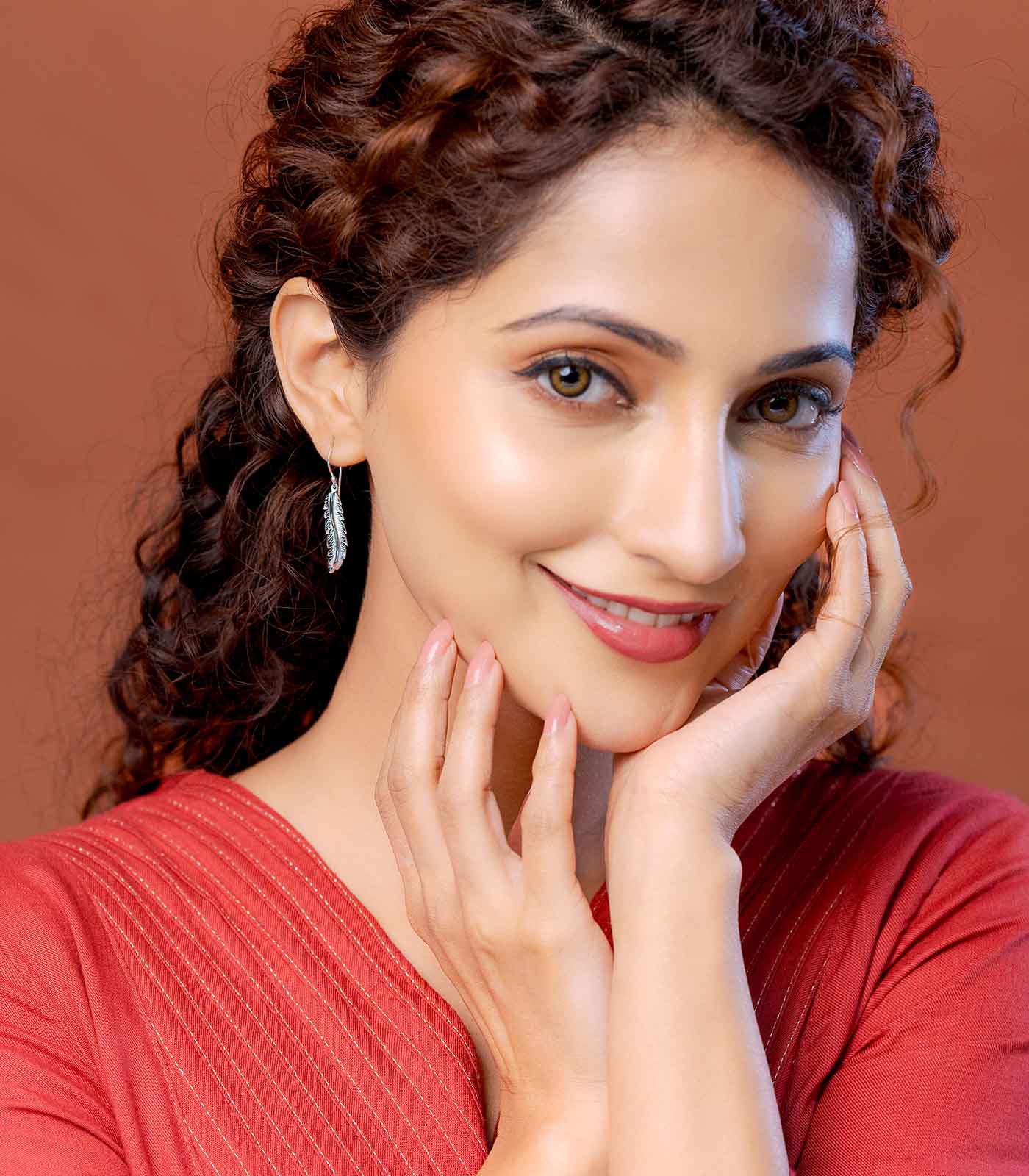 Fairy Feather Silver Earrings