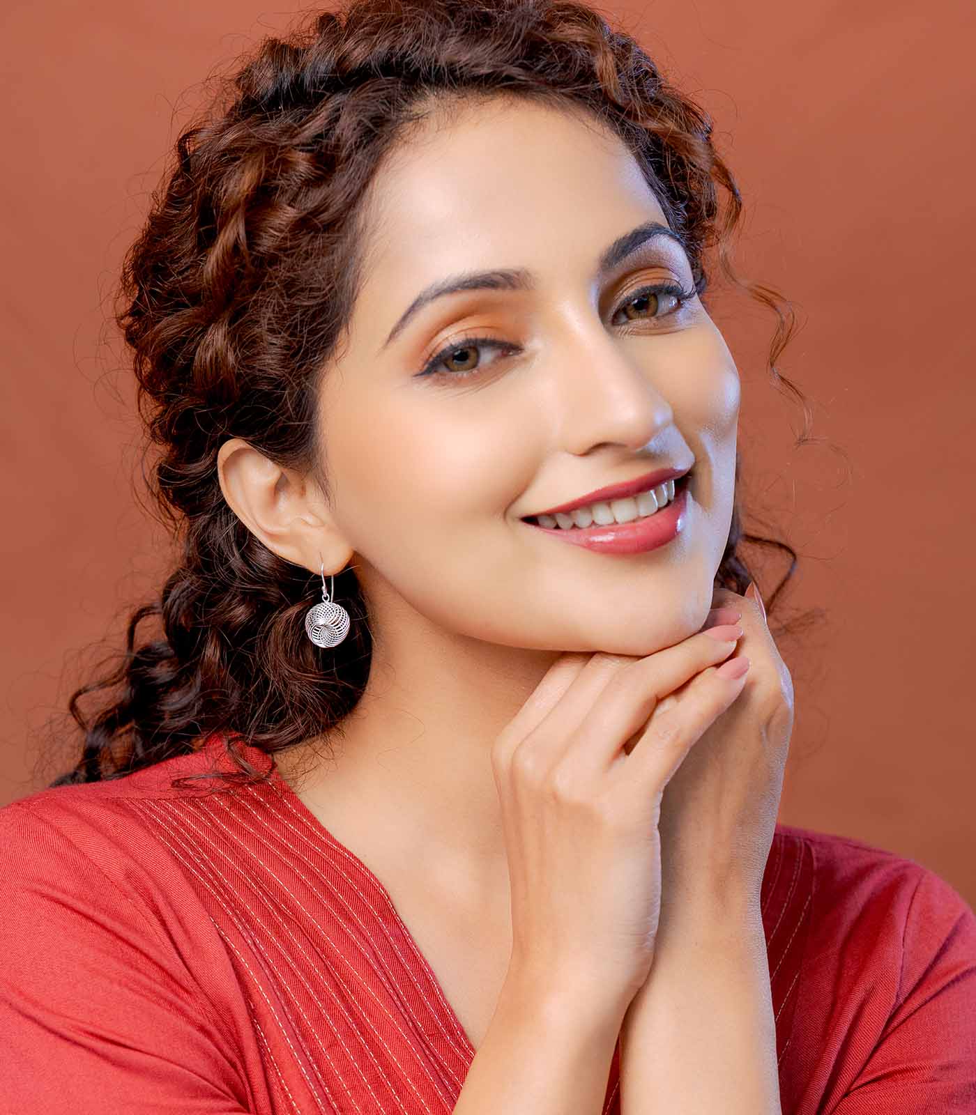 Round Spiral Silver Earrings