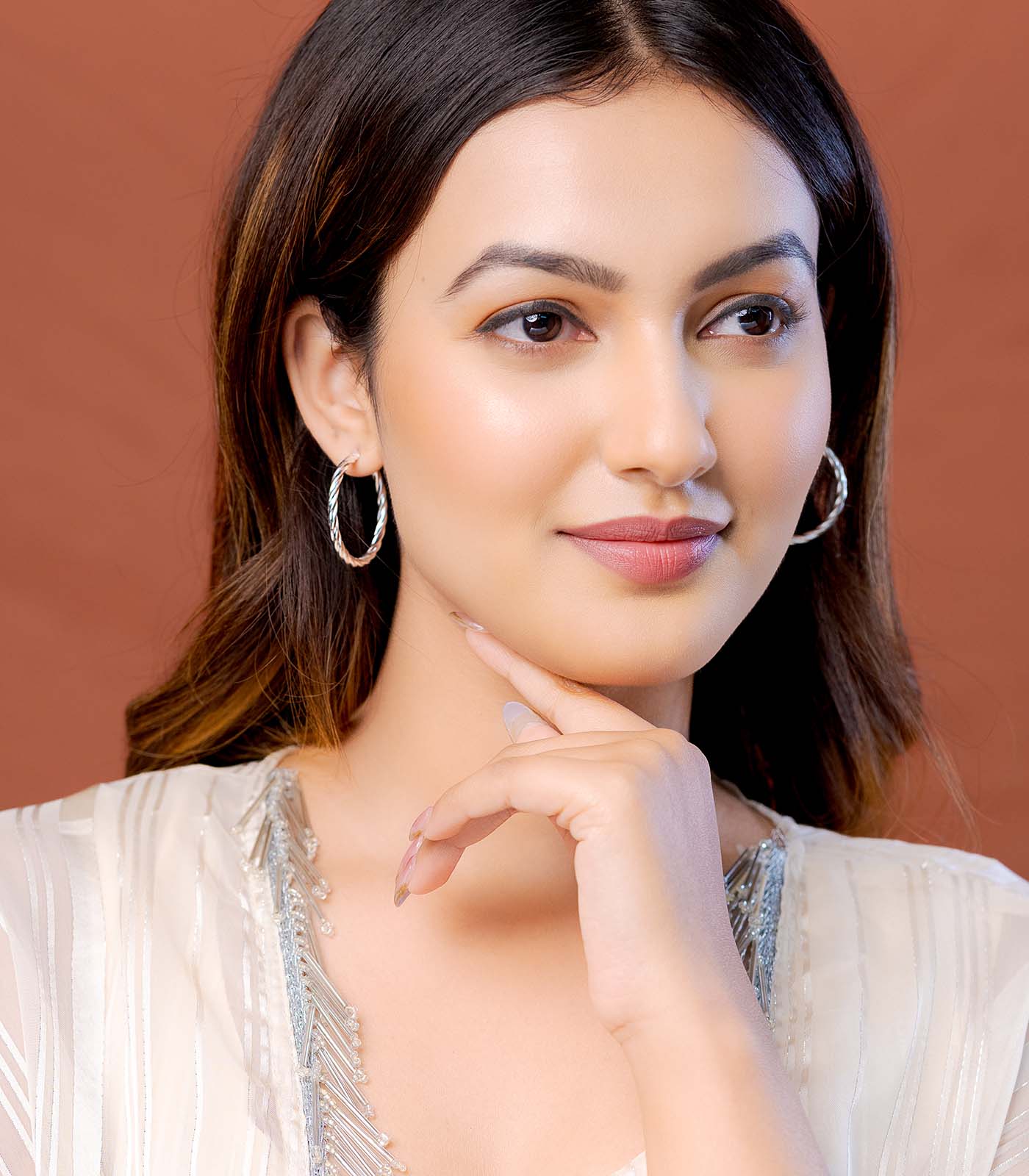Classic Twisted Hoops Earrings (Silver)