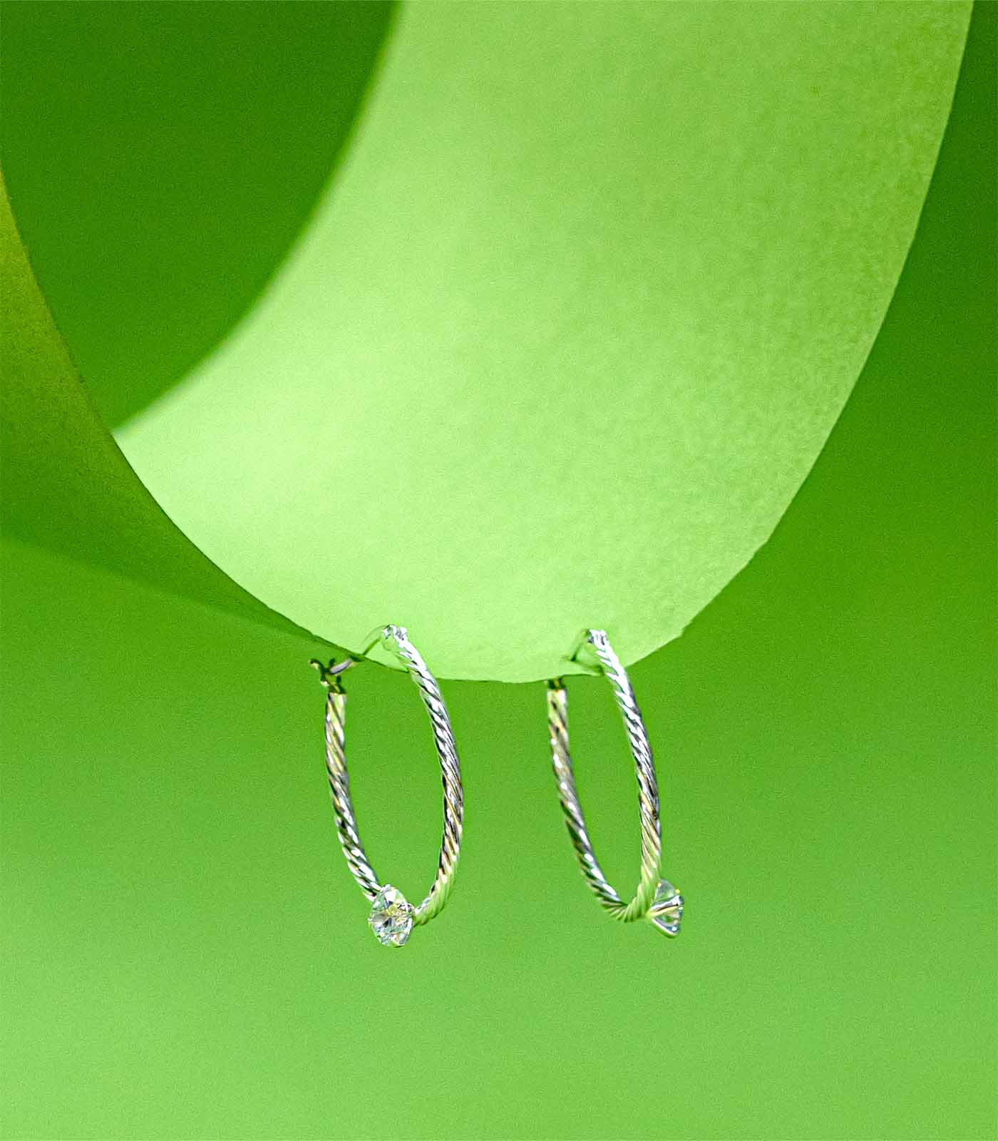 Ear Rings | Buy Crystal Loop Ear Rings @ Gargi