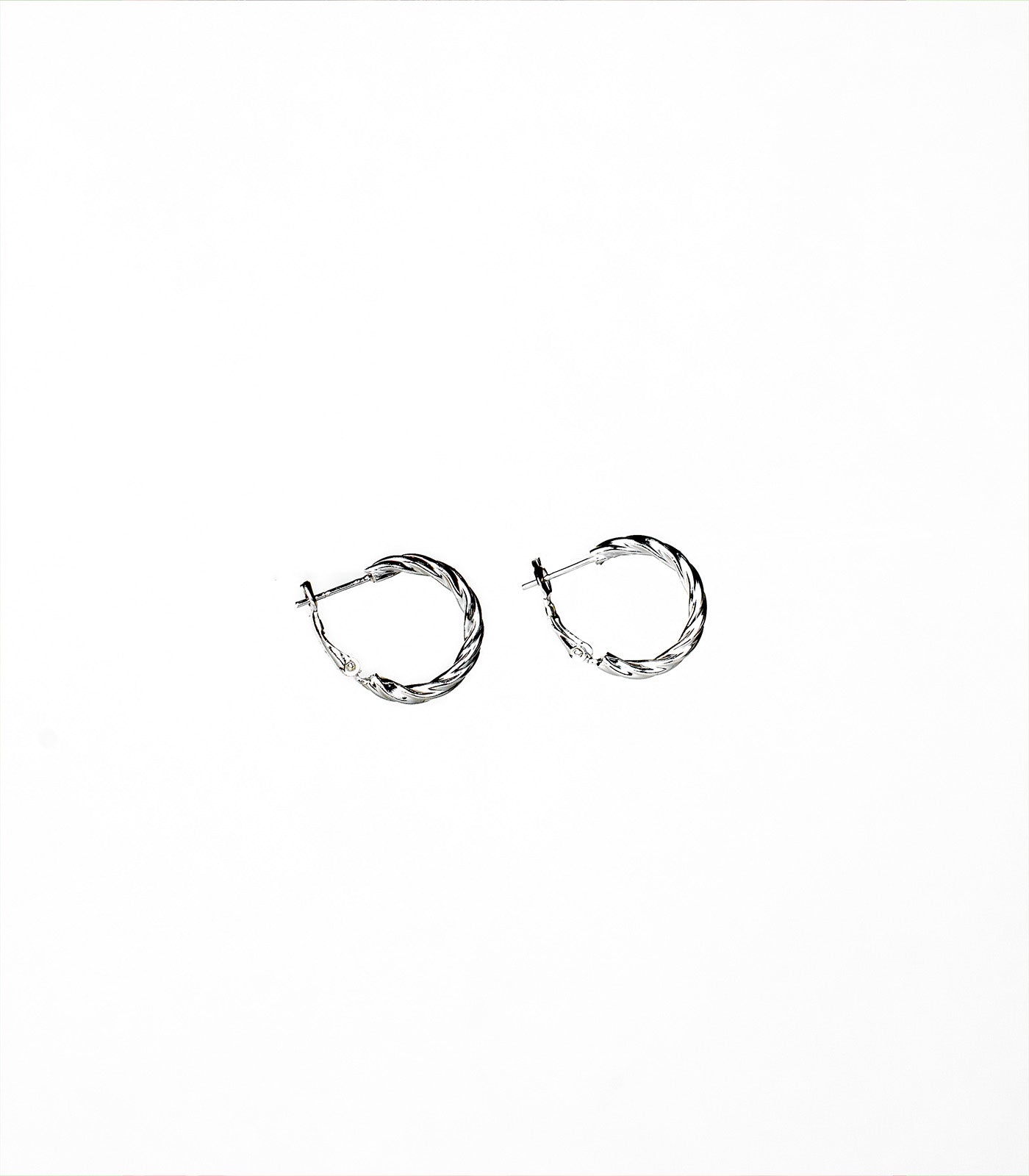 Classic Twisted Hoops Earrings (Silver)