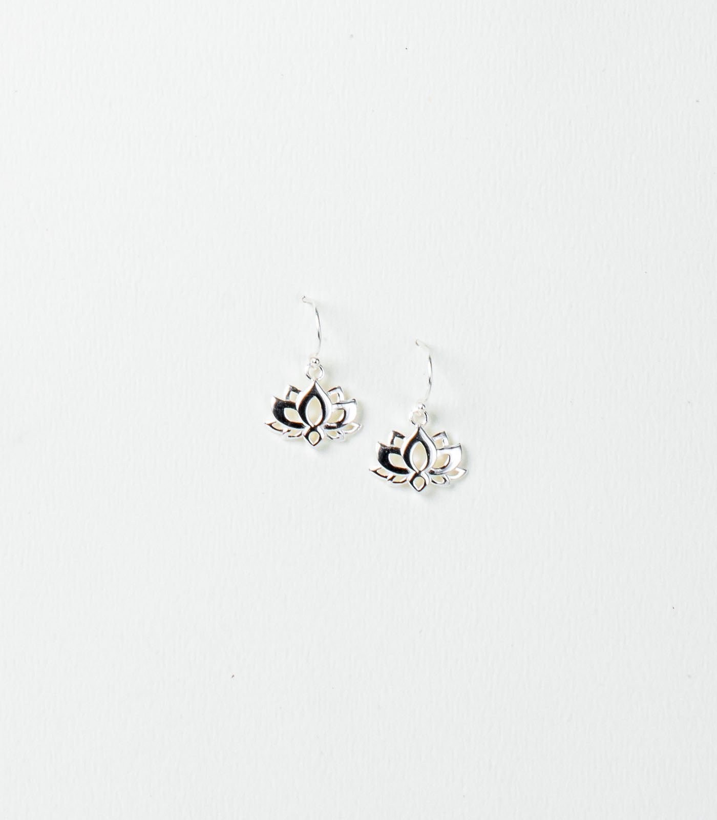 Divine Lotus Earrings (Silver)