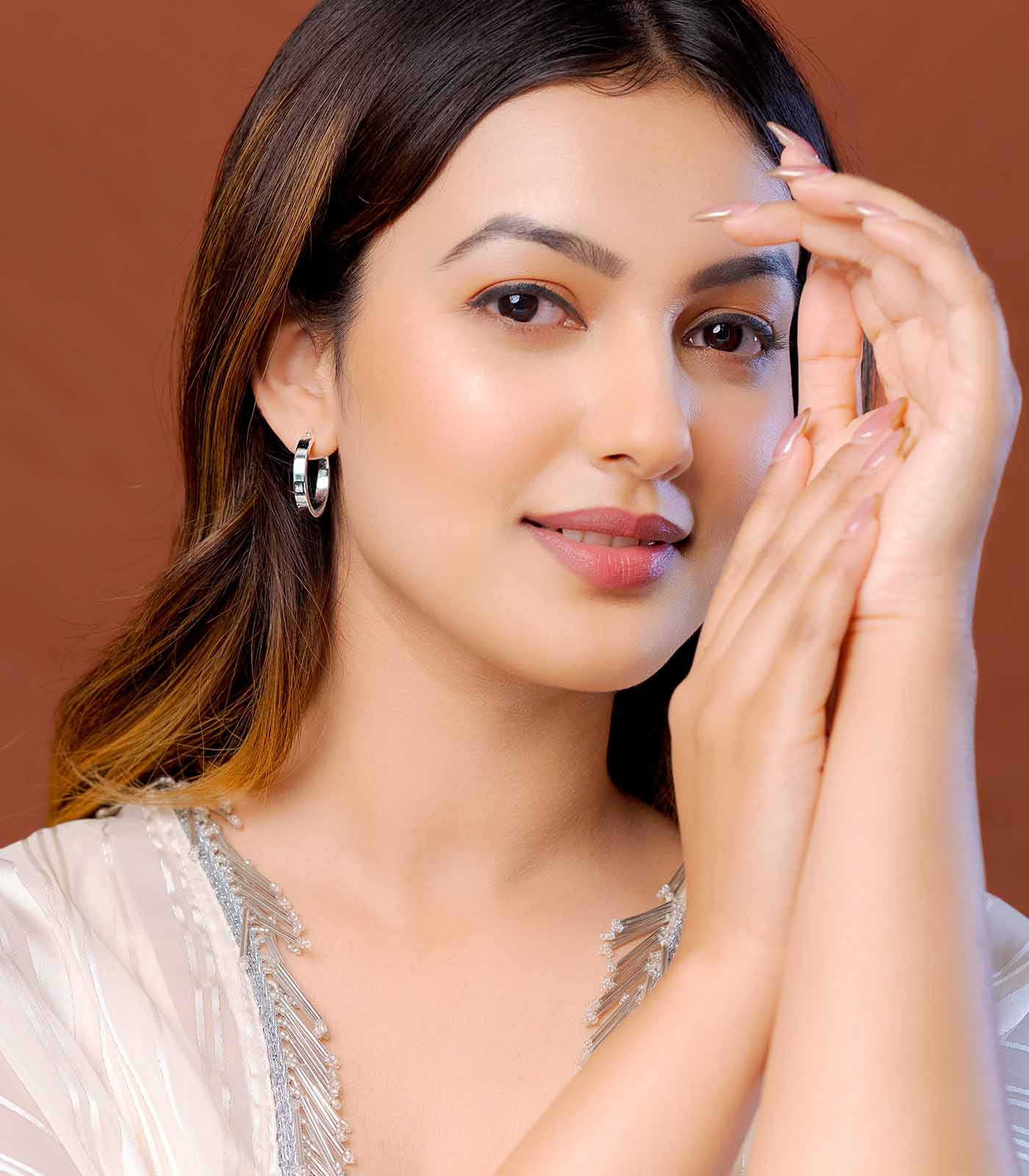 Classic Solid Hoops Earrings (Silver)