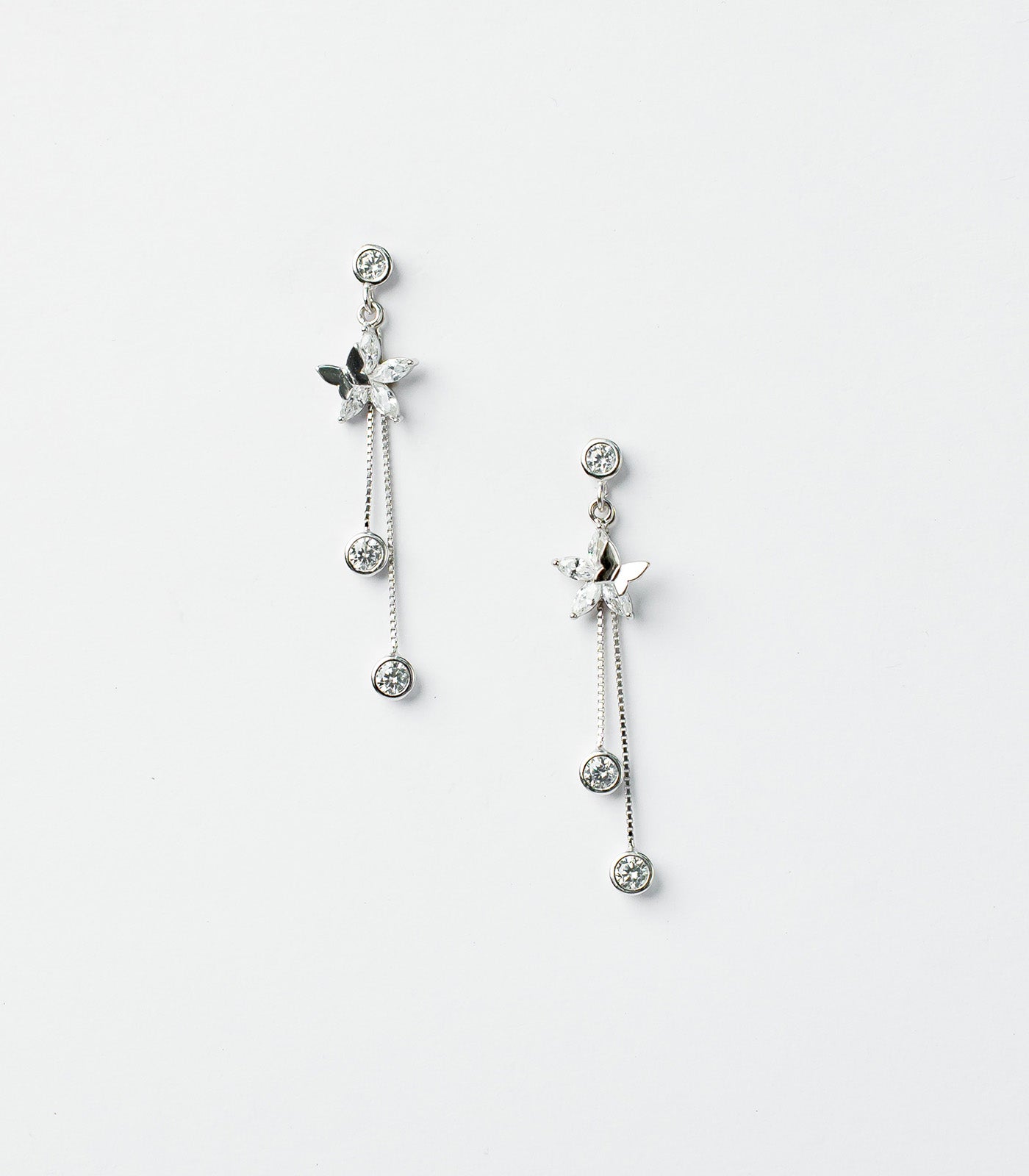 Dangling Stars Earrings (Silver)