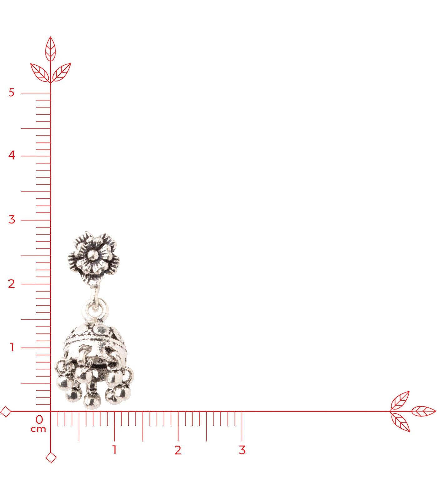 Silver Oxidized Jhumki