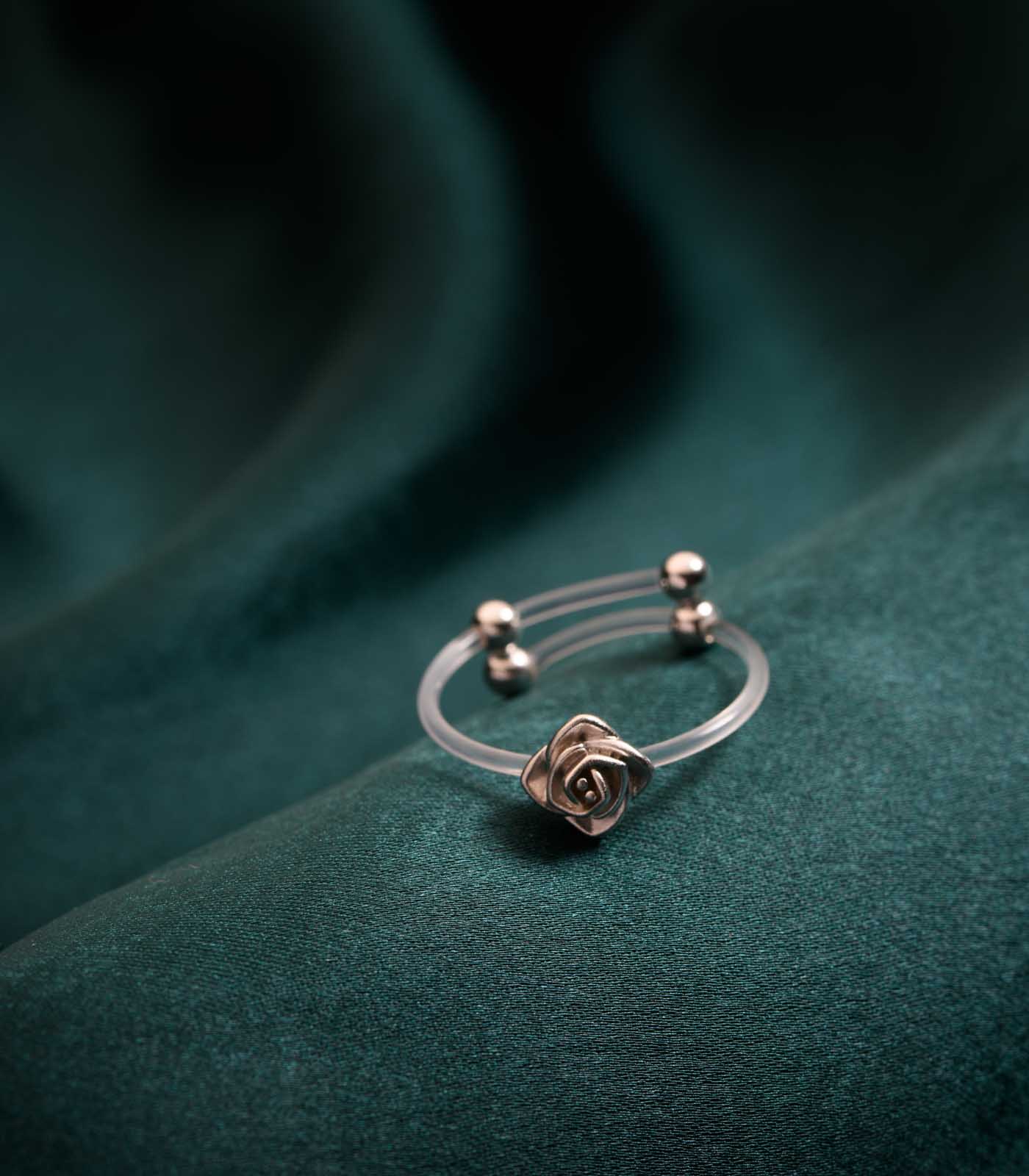 Rose Luxe Invisible Adjustable Finger Ring (Silver)