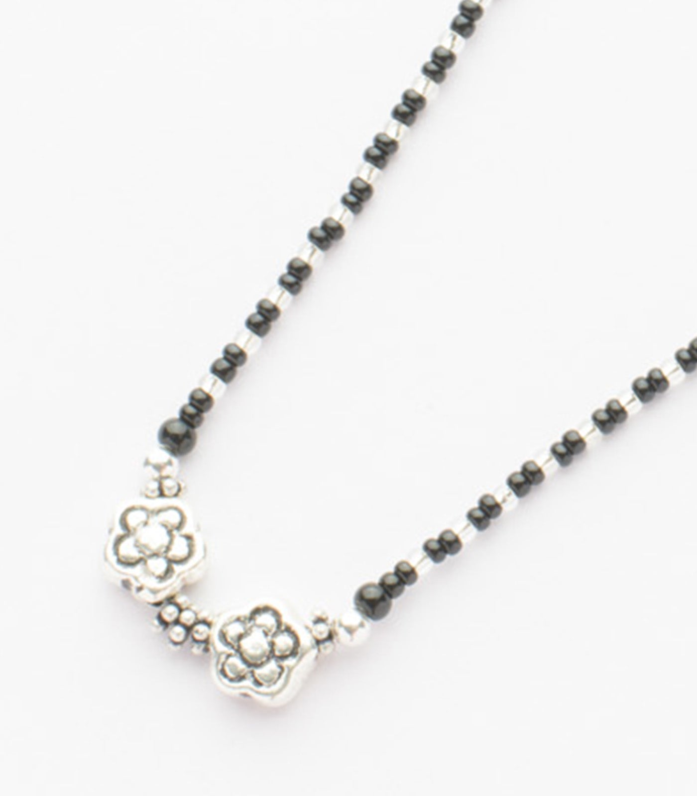 Antique Dual Flora Mangalsutra (Silver)