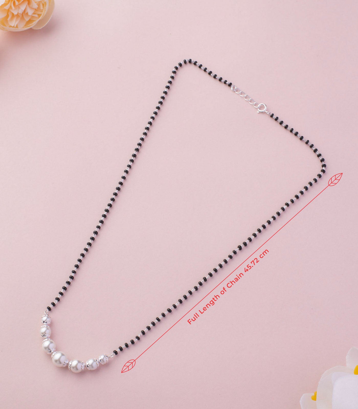 Pearl Stream Silver Mangalsutra