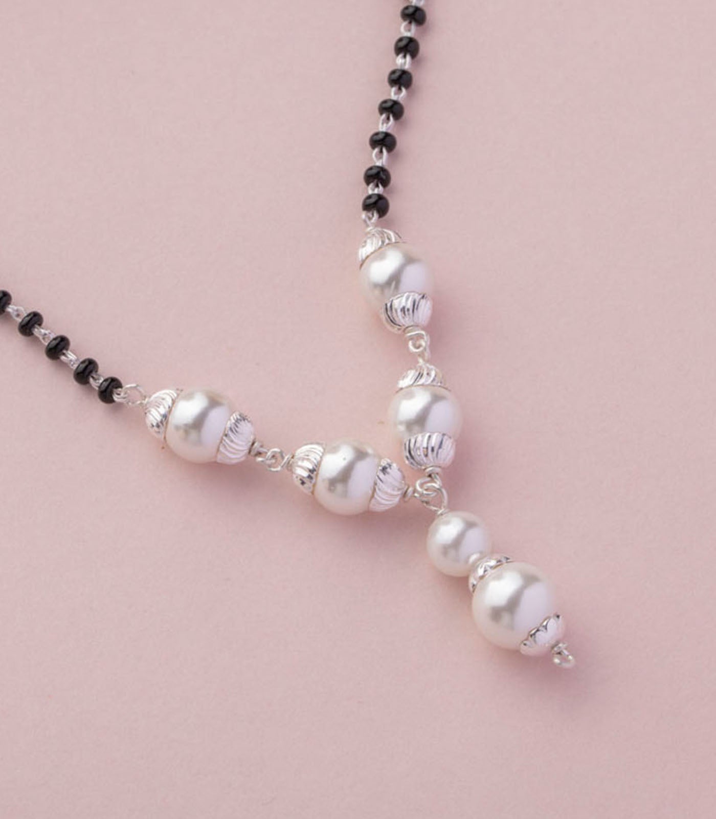 Six Pearl Mangalsutra (Silver)