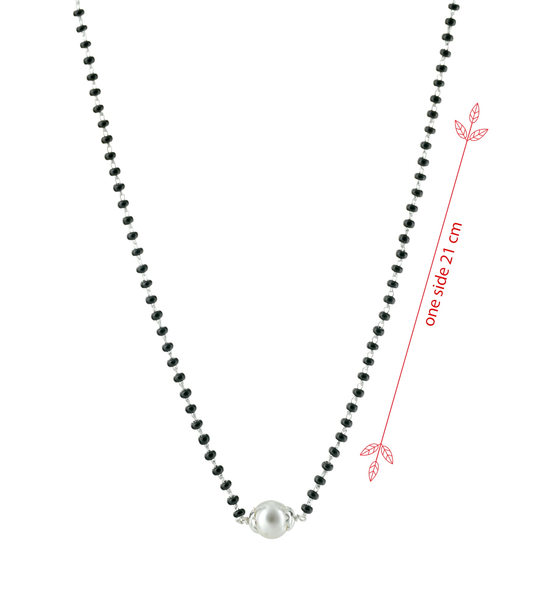 Single Pearl Silver Mangalsutra