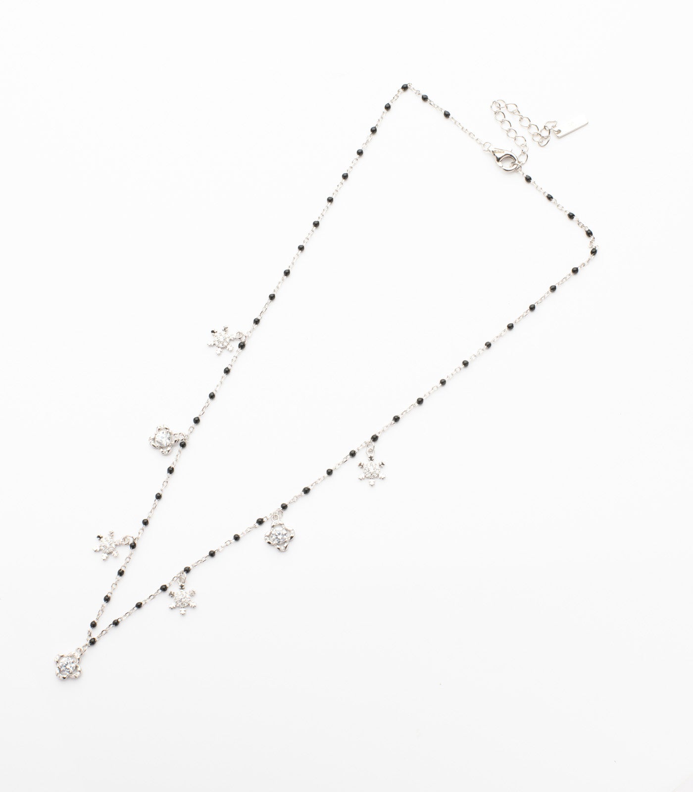 Dangling Stone Snowflake Mangalsutra (Silver)