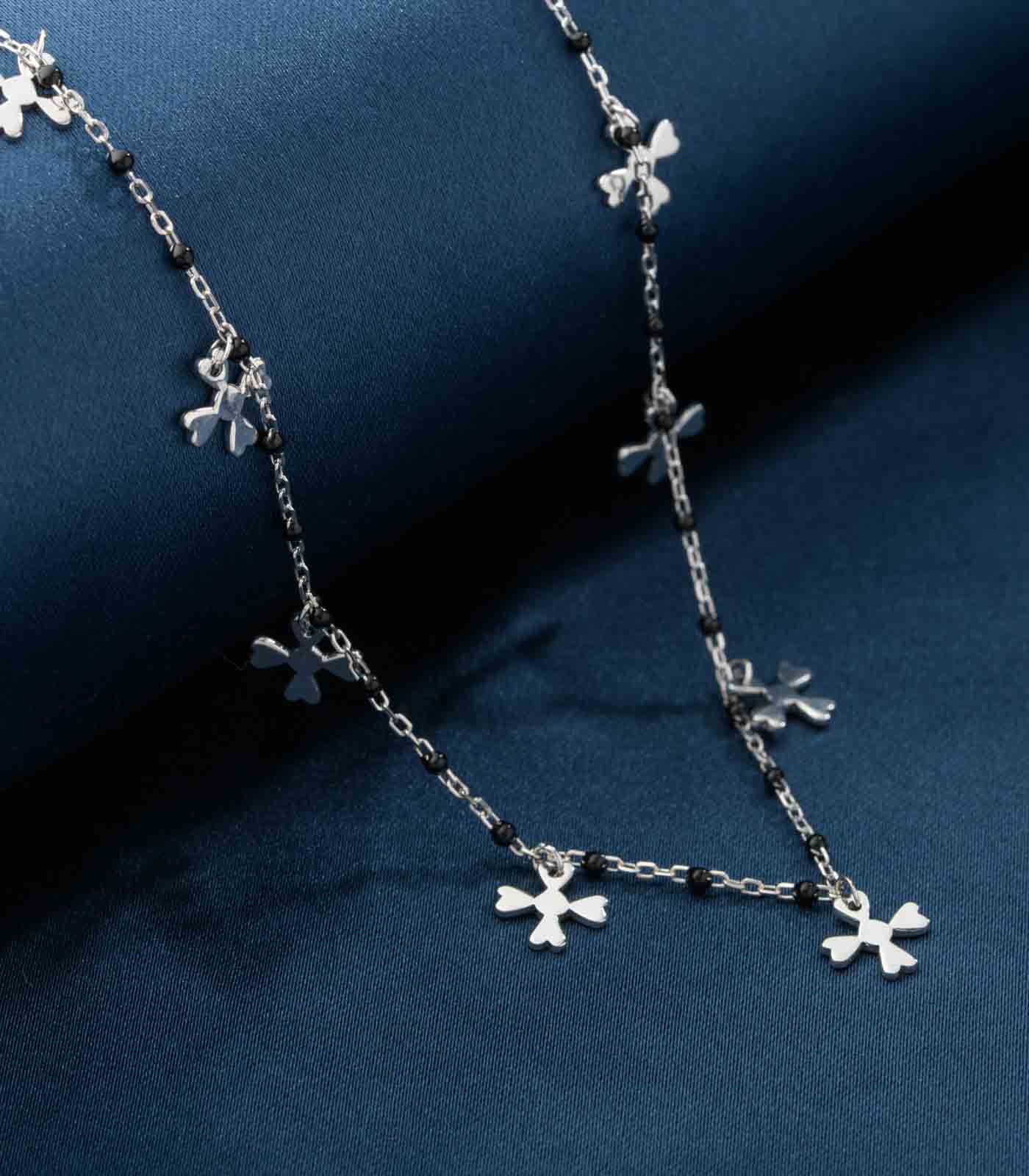 Quadra Floral Mangalsutra (Silver)