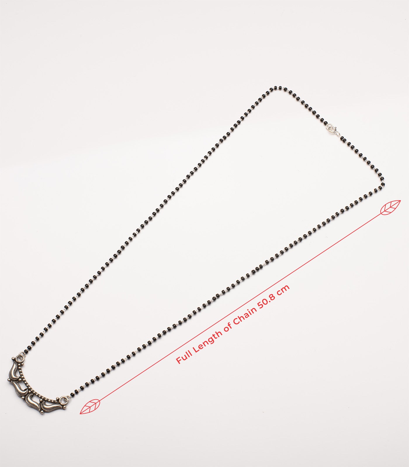 Swirl Motif Antique Mangalsutra Set (Silver)