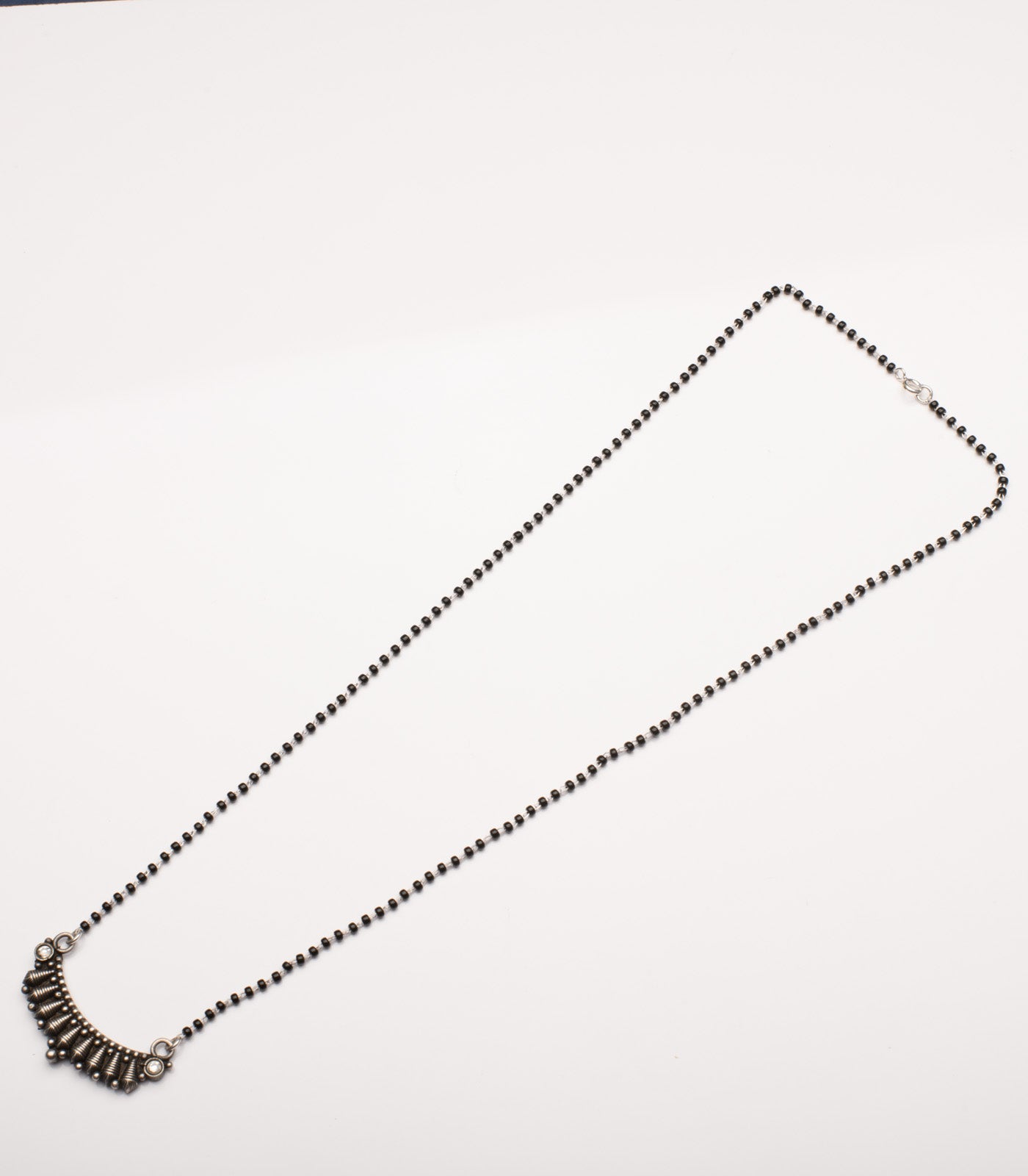 Conical Antique Mangalsutra Set (Silver)