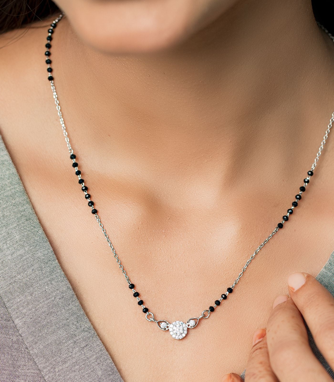 The Classic Elegance Mangalsutra (Silver)