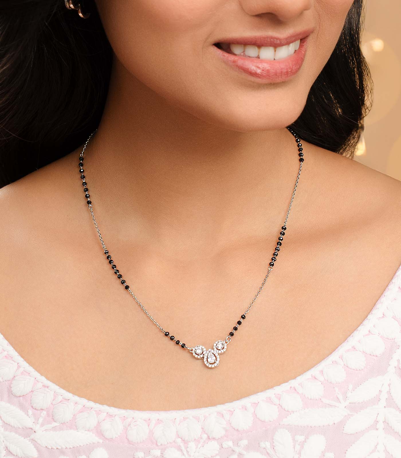 Katrina Kaif Inspired Modern Mangalsutra (Silver)