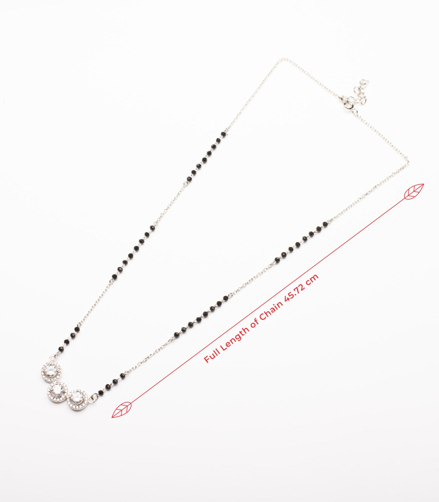 Classic Three Stone Mangalsutra (Silver)