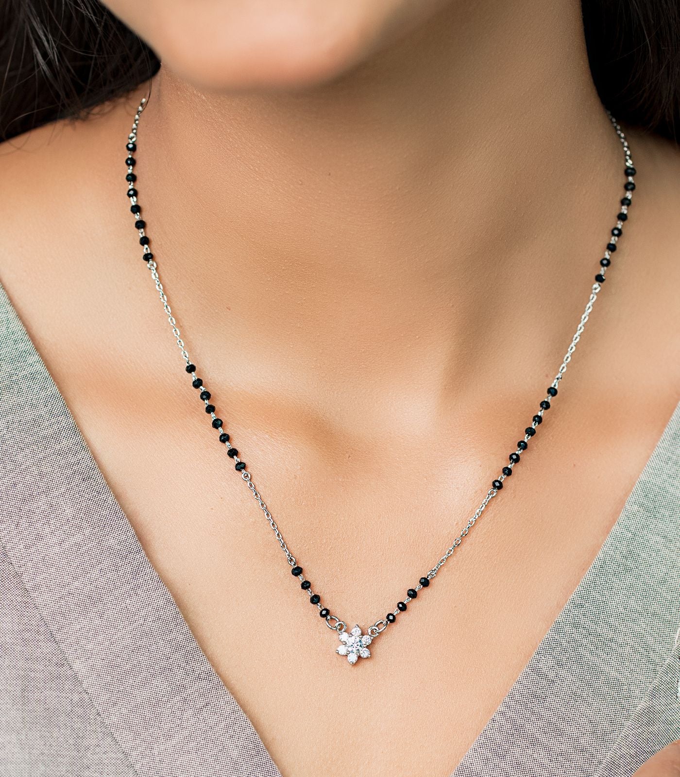 Daisy Love Mangalsutra (Silver)