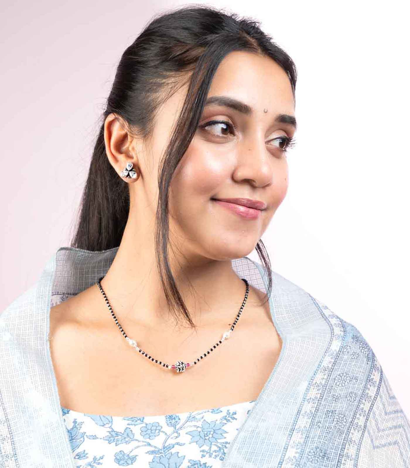 Single Orb Mangalsutra (Silver)