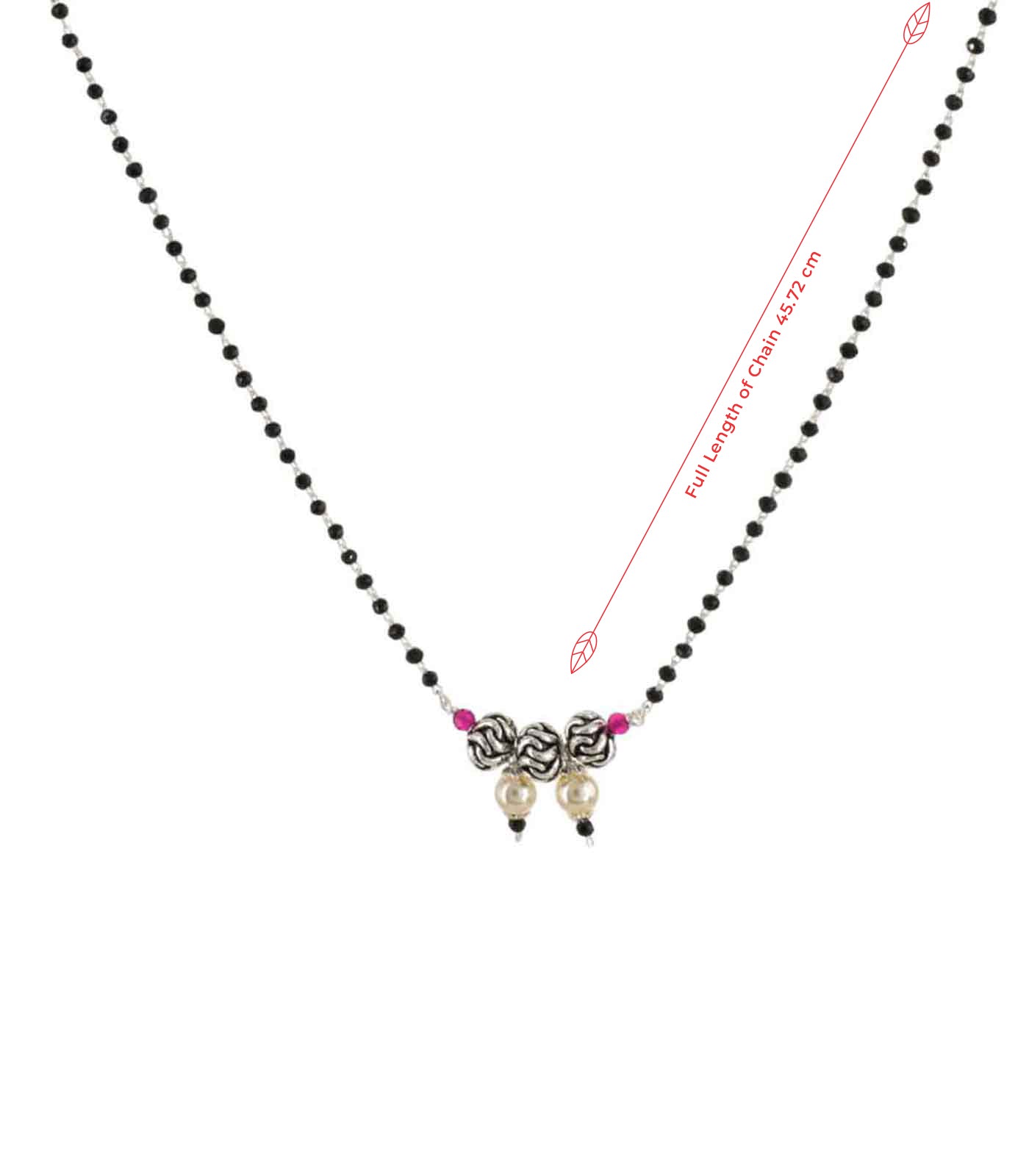 Triple Orb Pearl Mangalsutra (Silver)