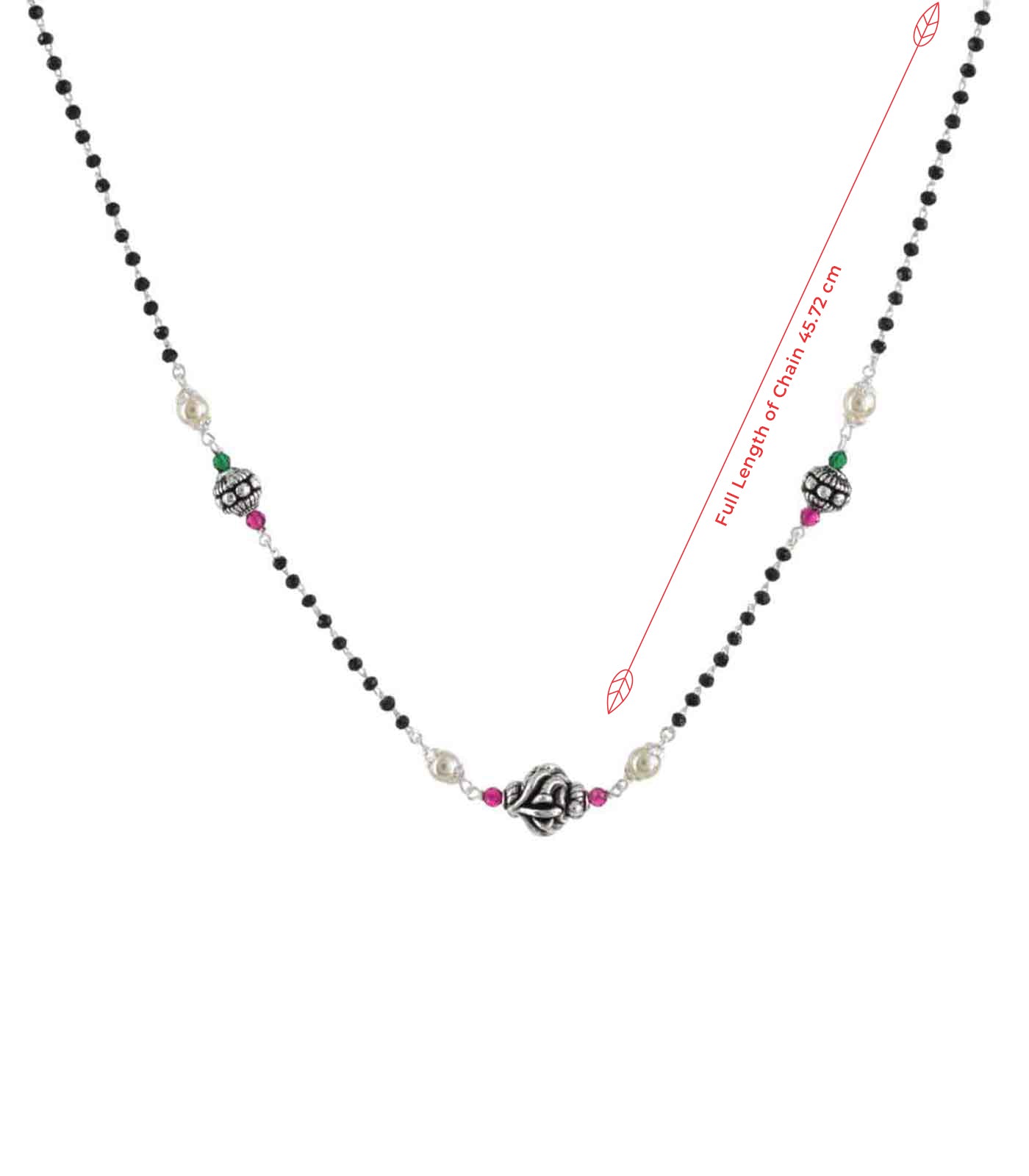 Swirling Orb Mangalsutra (Silver)