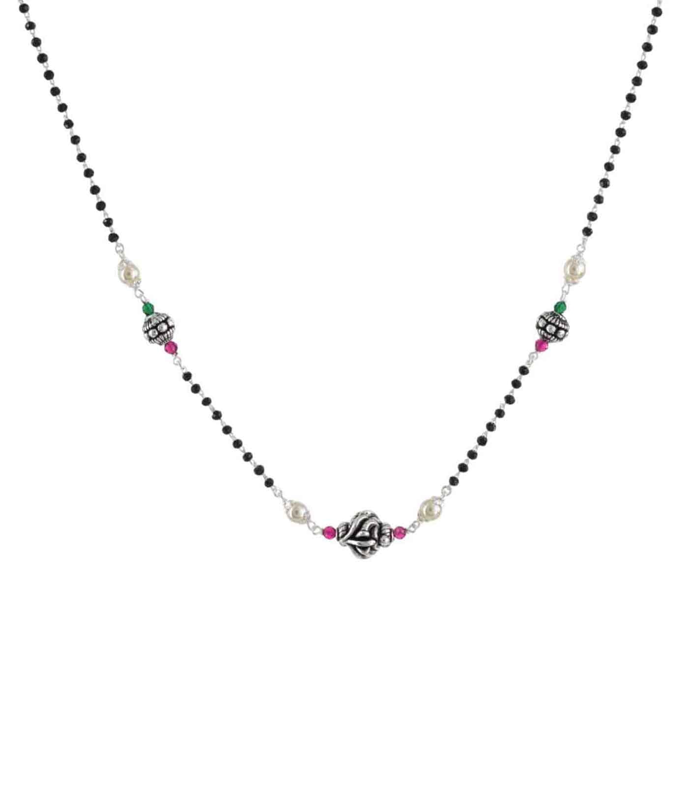 Swirling Orb Mangalsutra (Silver)