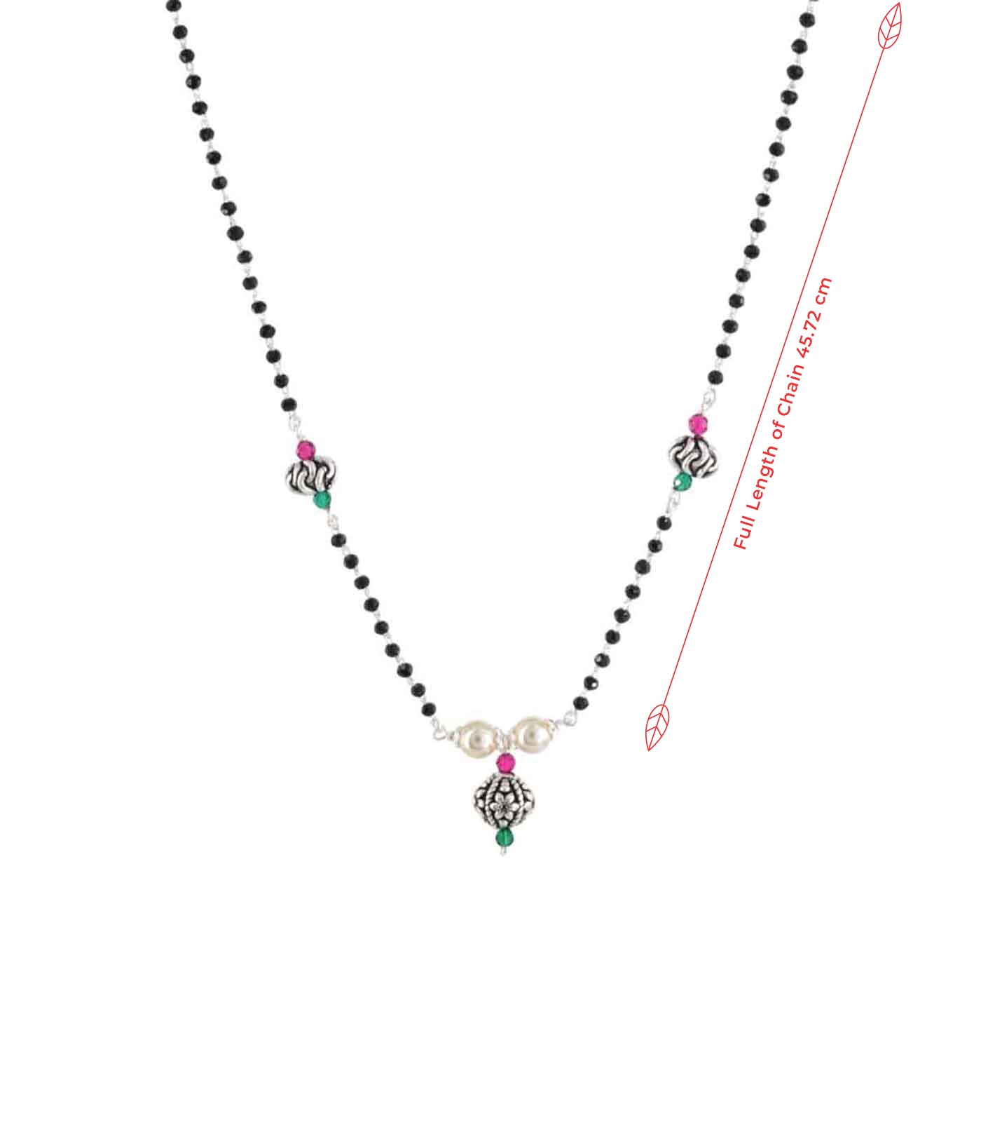 Floral Orb Mangalsutra (Silver)