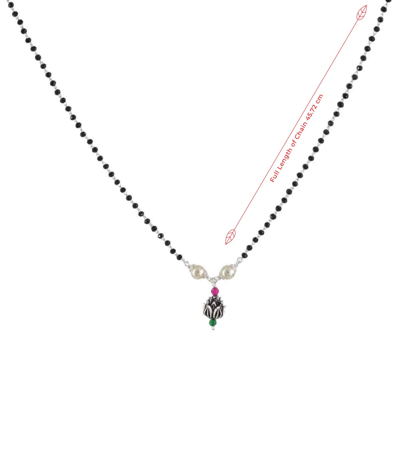 Lotus Orb Mangalsutra (Silver)