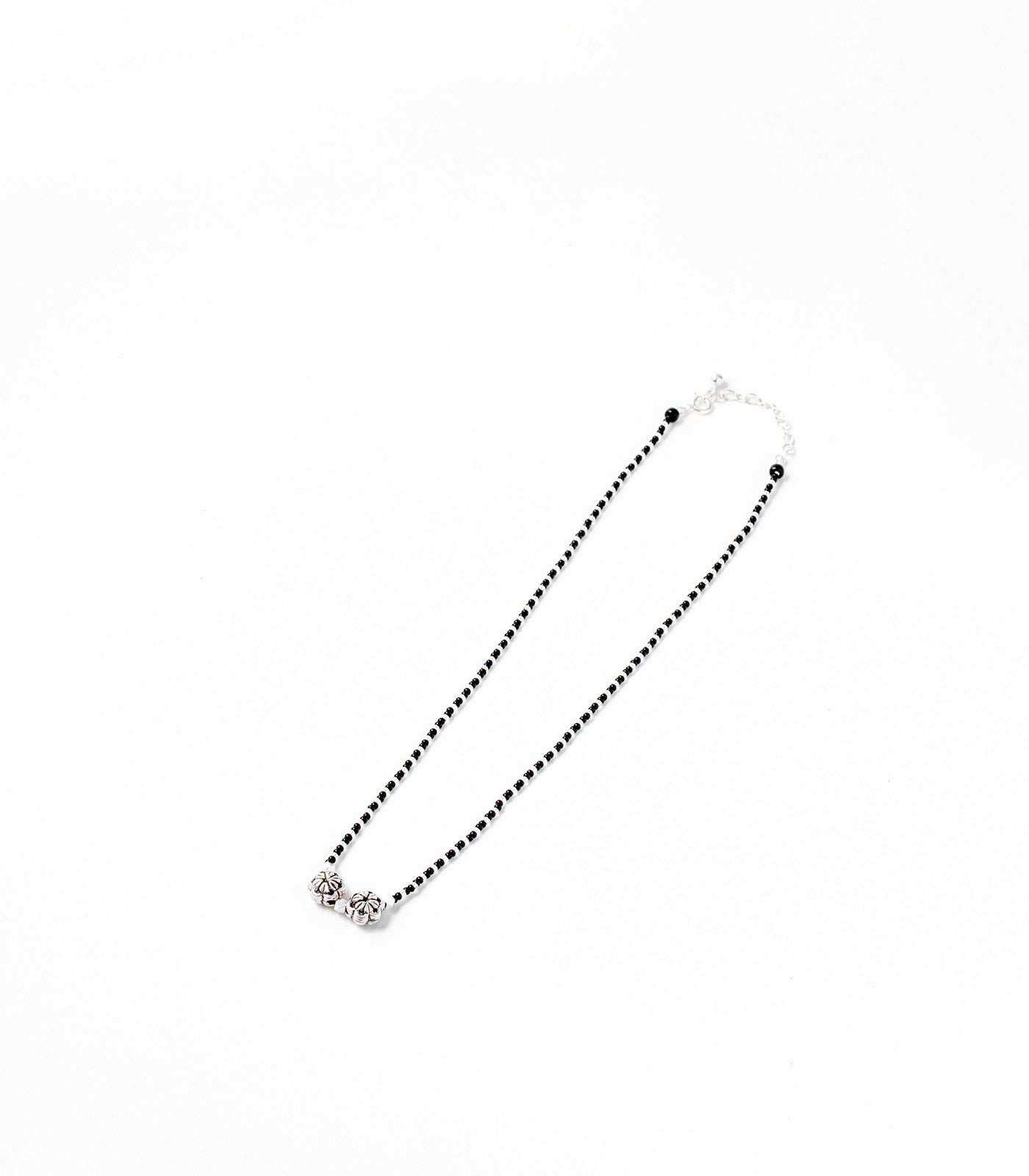Dual Flower Antique Mangalsutra (Silver)