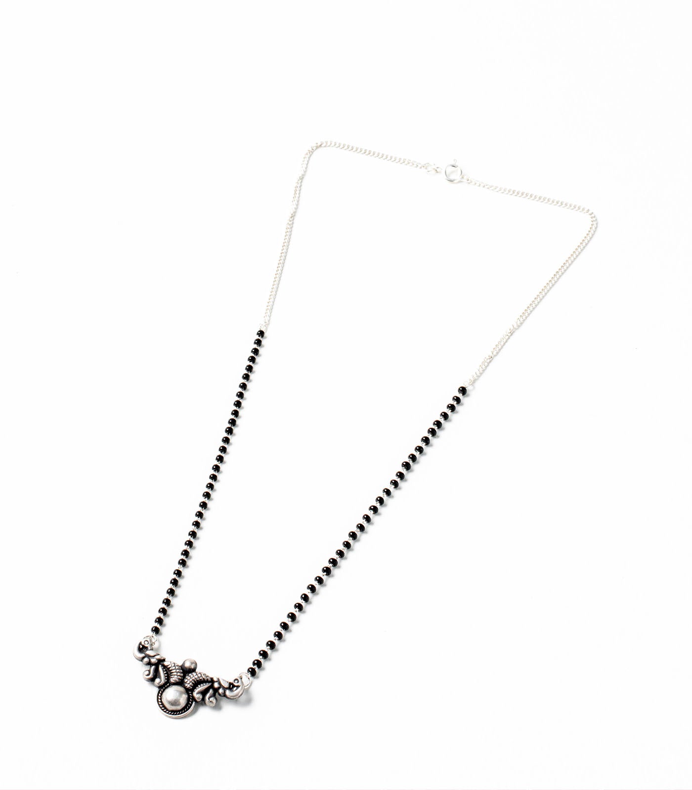 Peacock Motif Antique Mangalsutra (Silver)