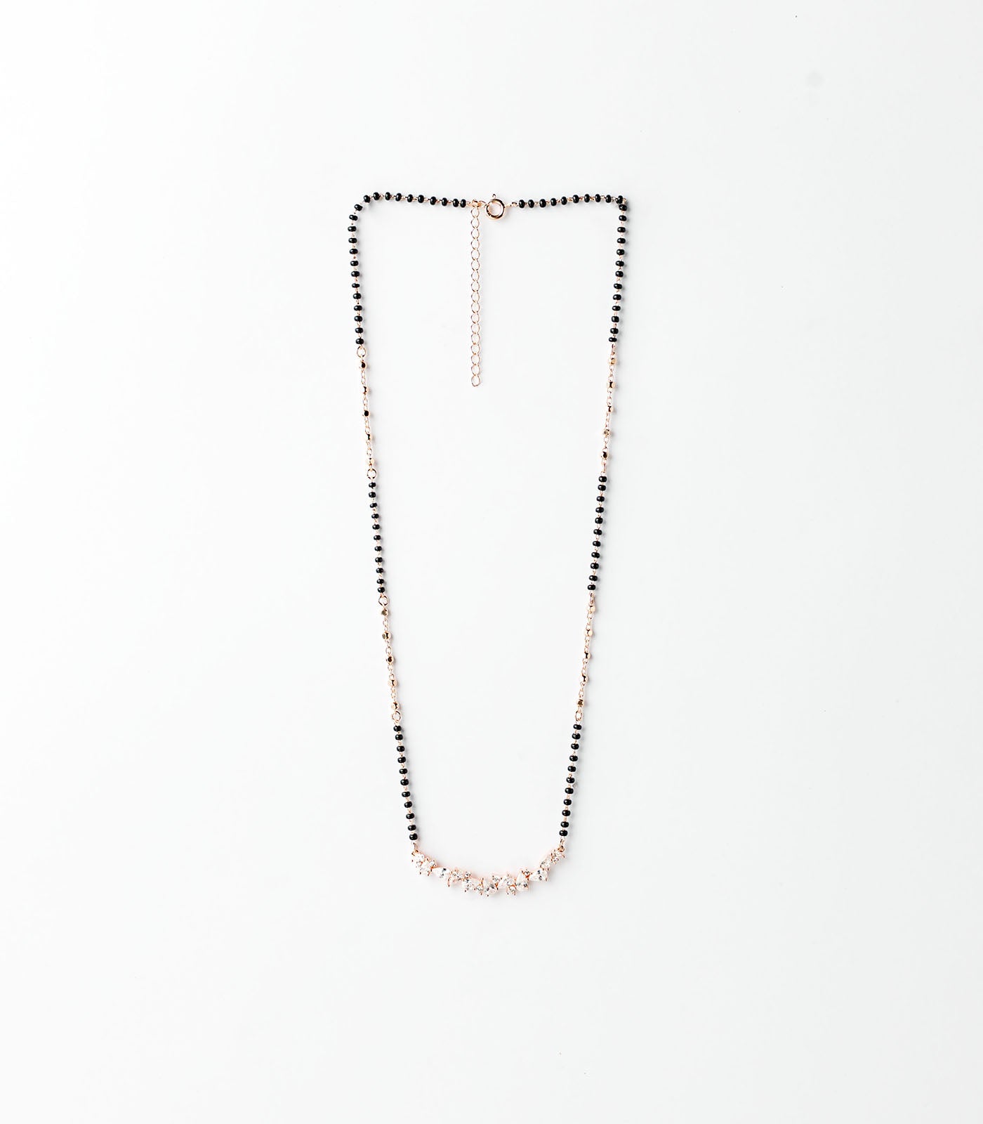 Rose Gold Crystal Stream Mangalsutra (Silver)