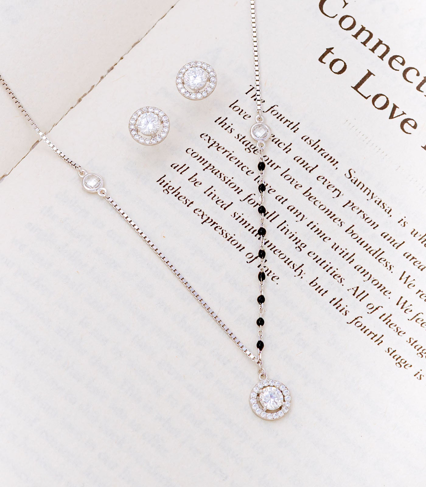 Shining Star Mangalsutra Set (Silver)