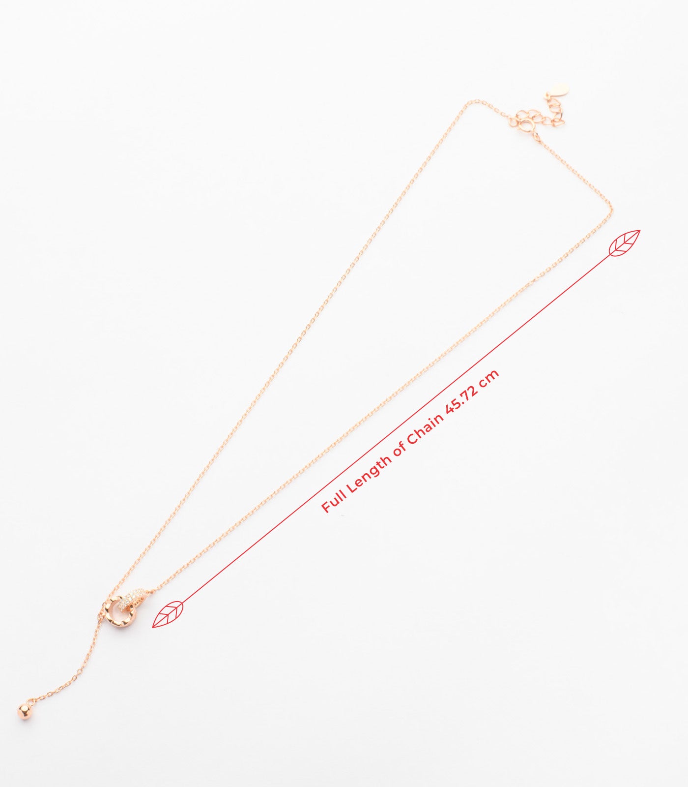 Interlocked Rings Necklace (Silver)