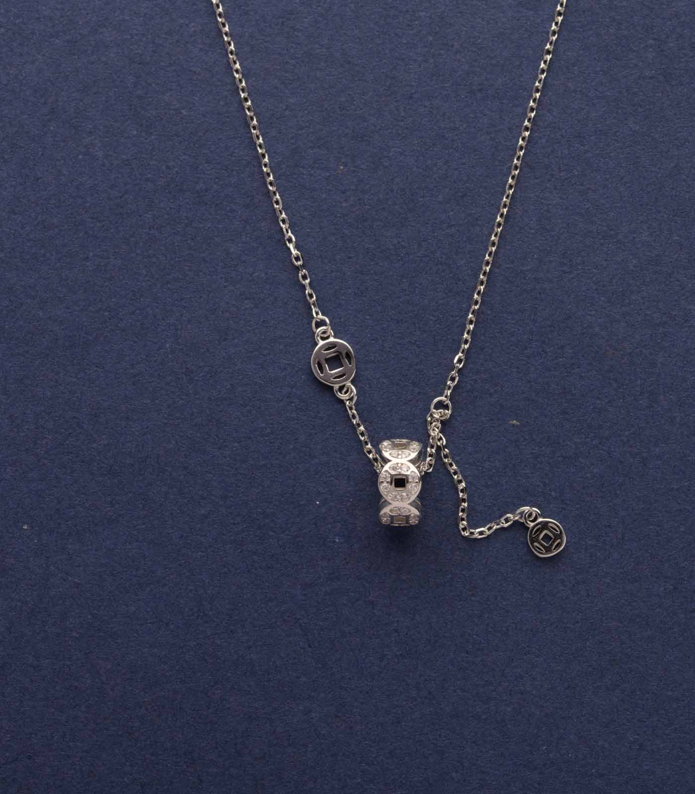 Dangling charm Necklace (Silver)