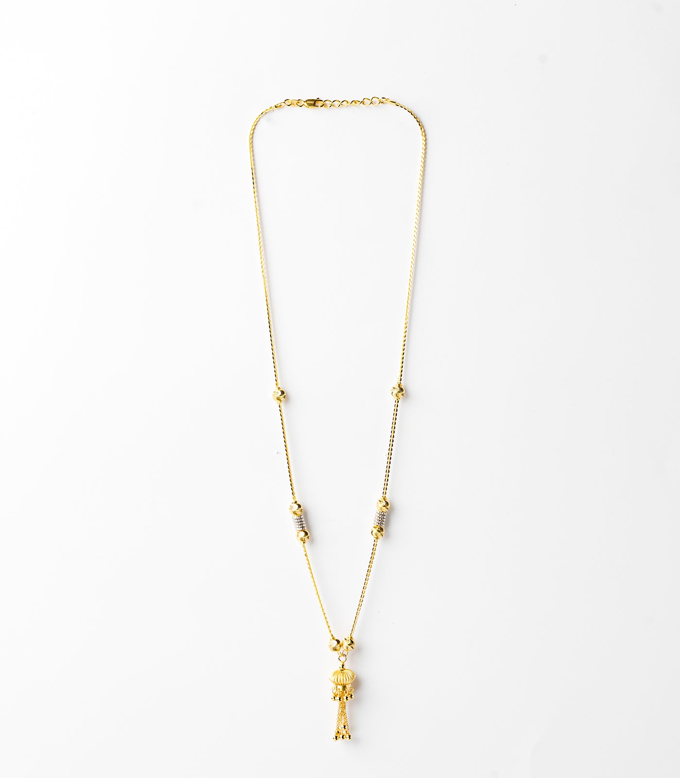 Central Charm Gold Colored Necklace (Silver)