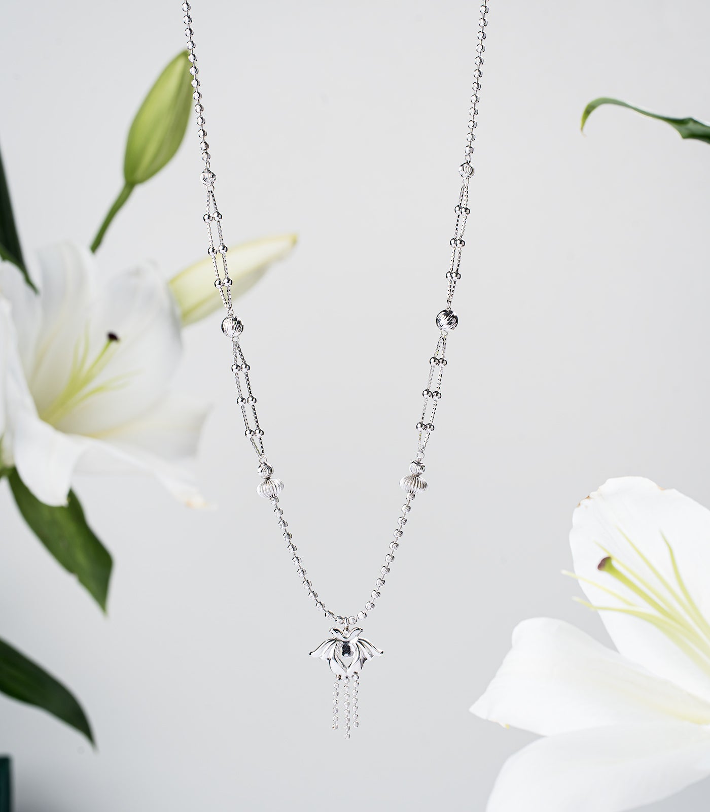 Stunning Charm Necklace (Silver)