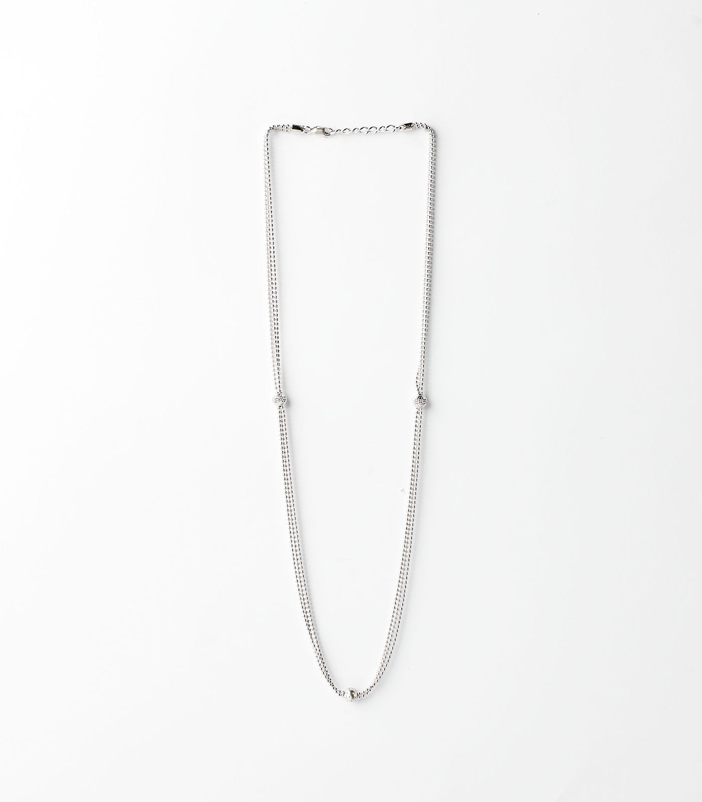 Chained Orbs Necklace (Silver)