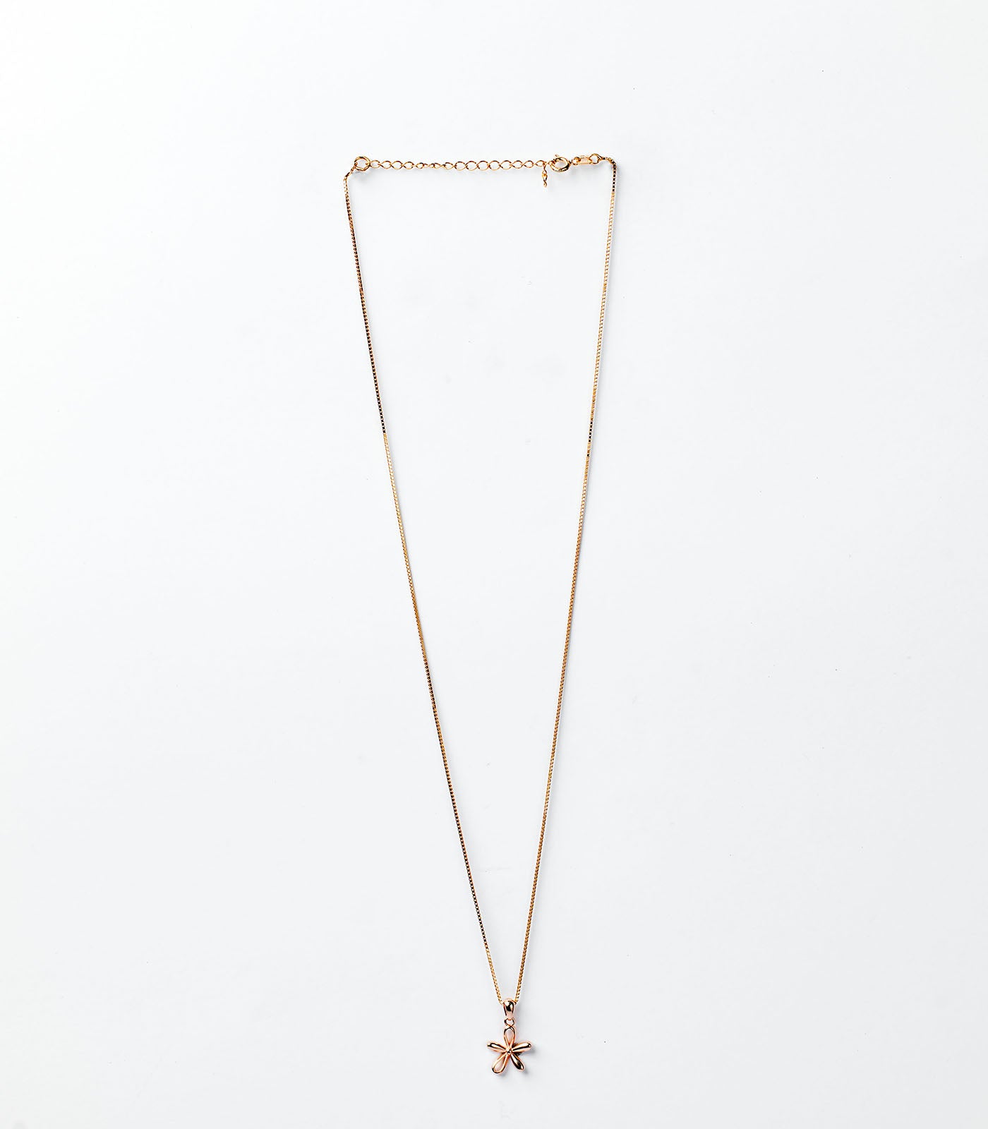 Rose Gold Flower Necklace (Silver)