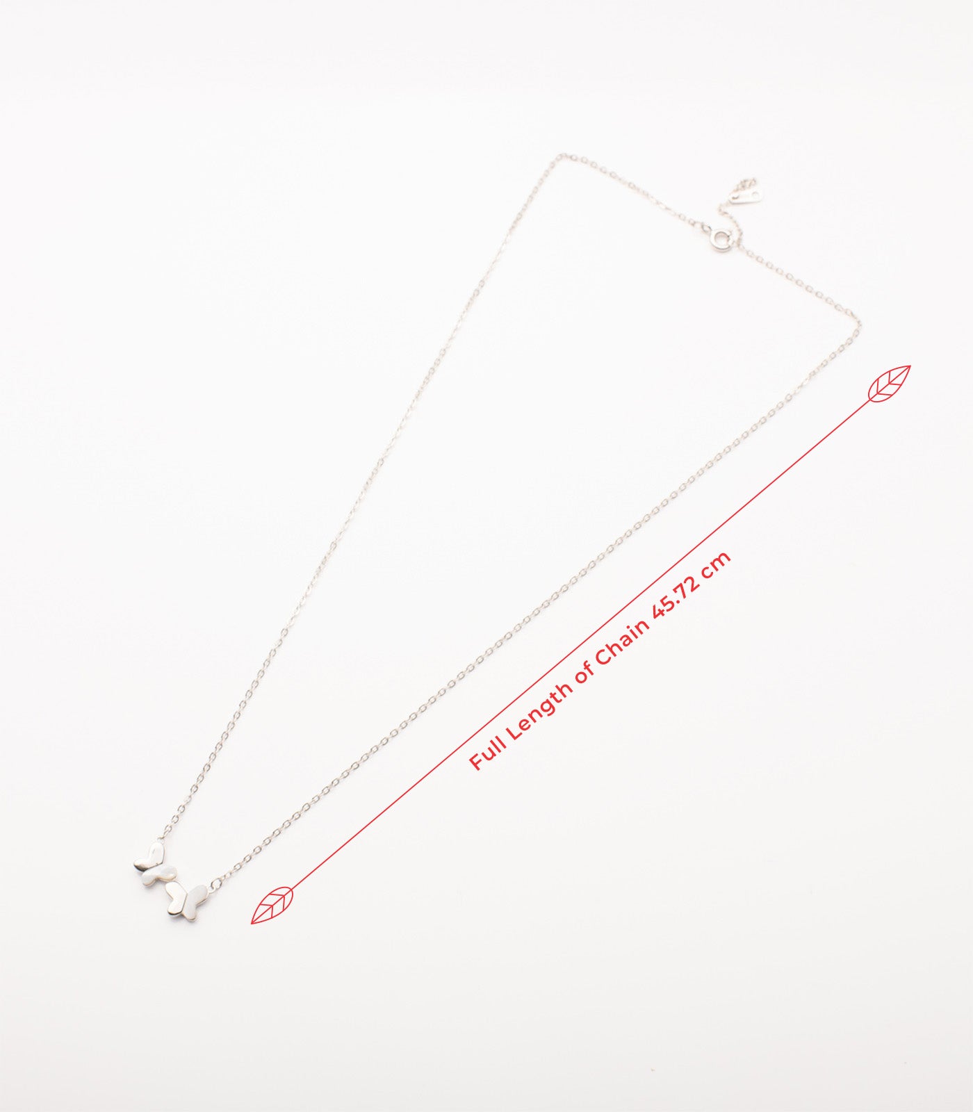 Twin Butterfly Necklace (Silver)