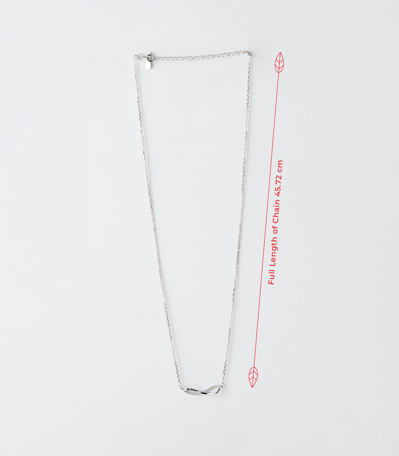 Sleek Infinity Necklace (Silver)